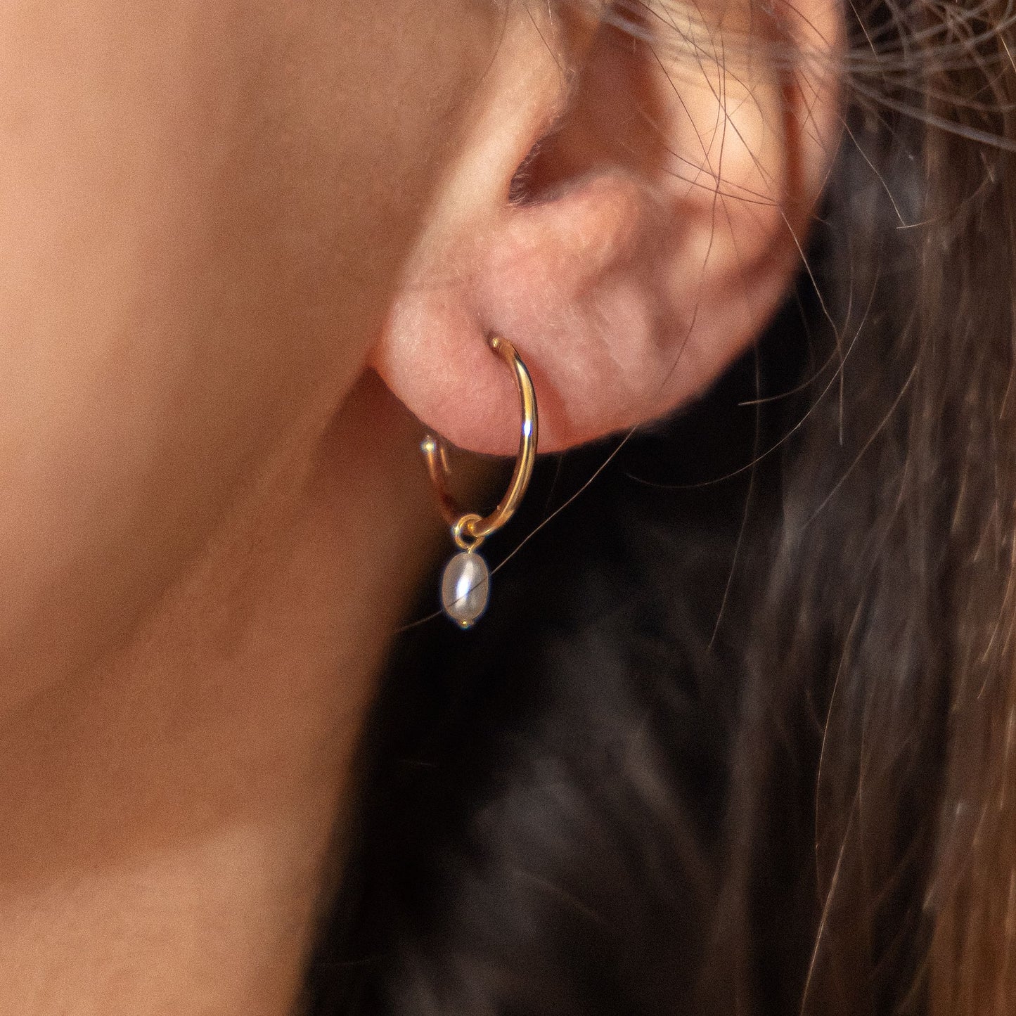 Ohrringe 925/- Sterling Silber vergoldet 2,0cm Perle