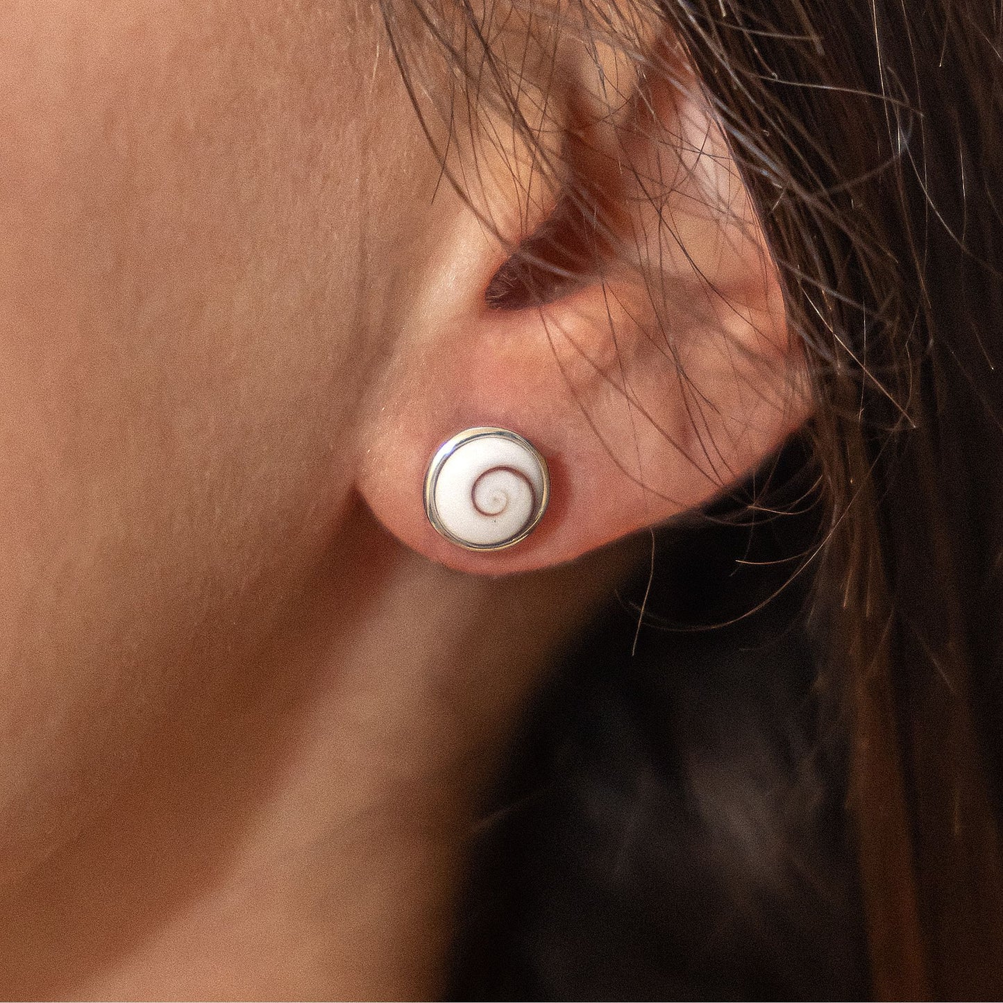 Ohrringe 925/- Sterling Silber 1,5cm Muschel