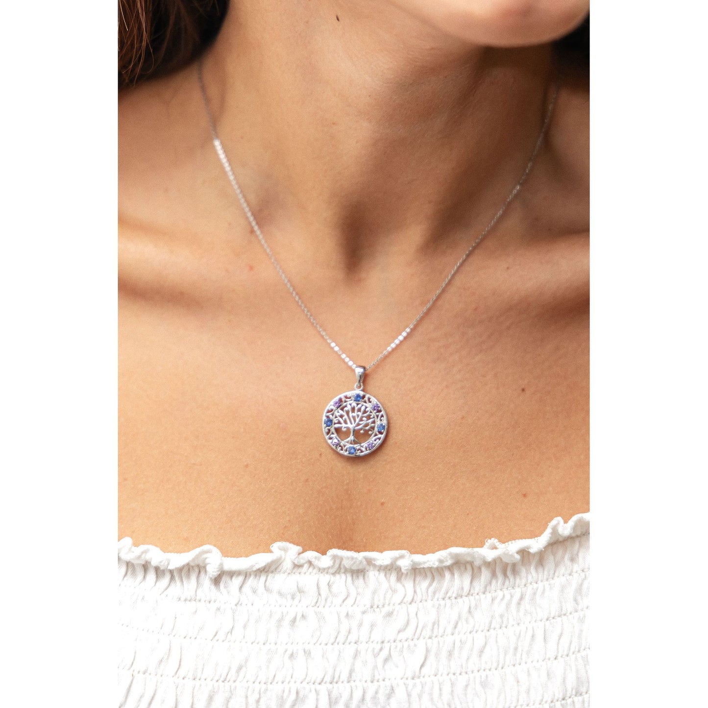 Halskette Ankerkette 925/- Sterling Silber rhodiniert 45,0cm Zirkonia