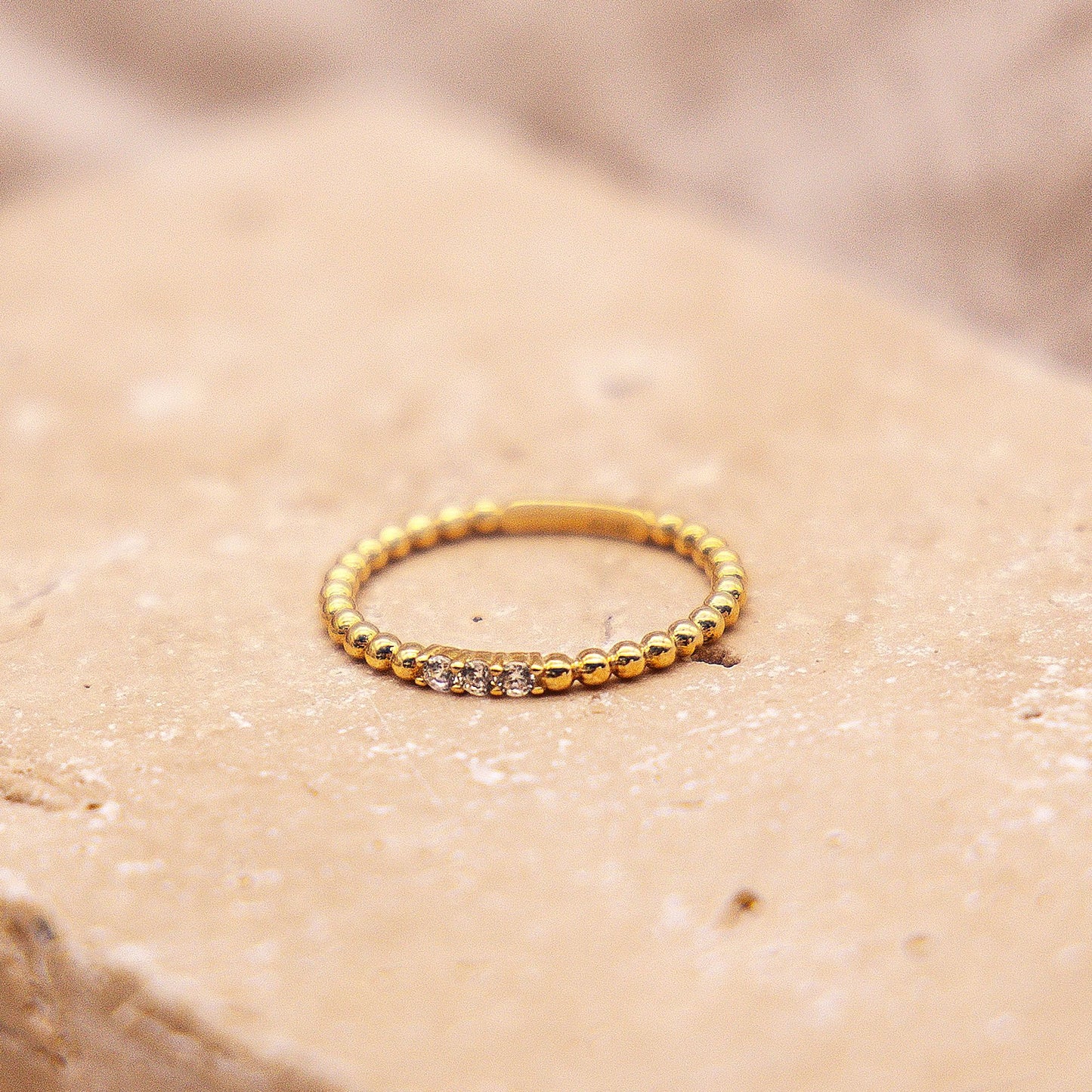 Ring 375/- Gold vergoldet Zirkonia