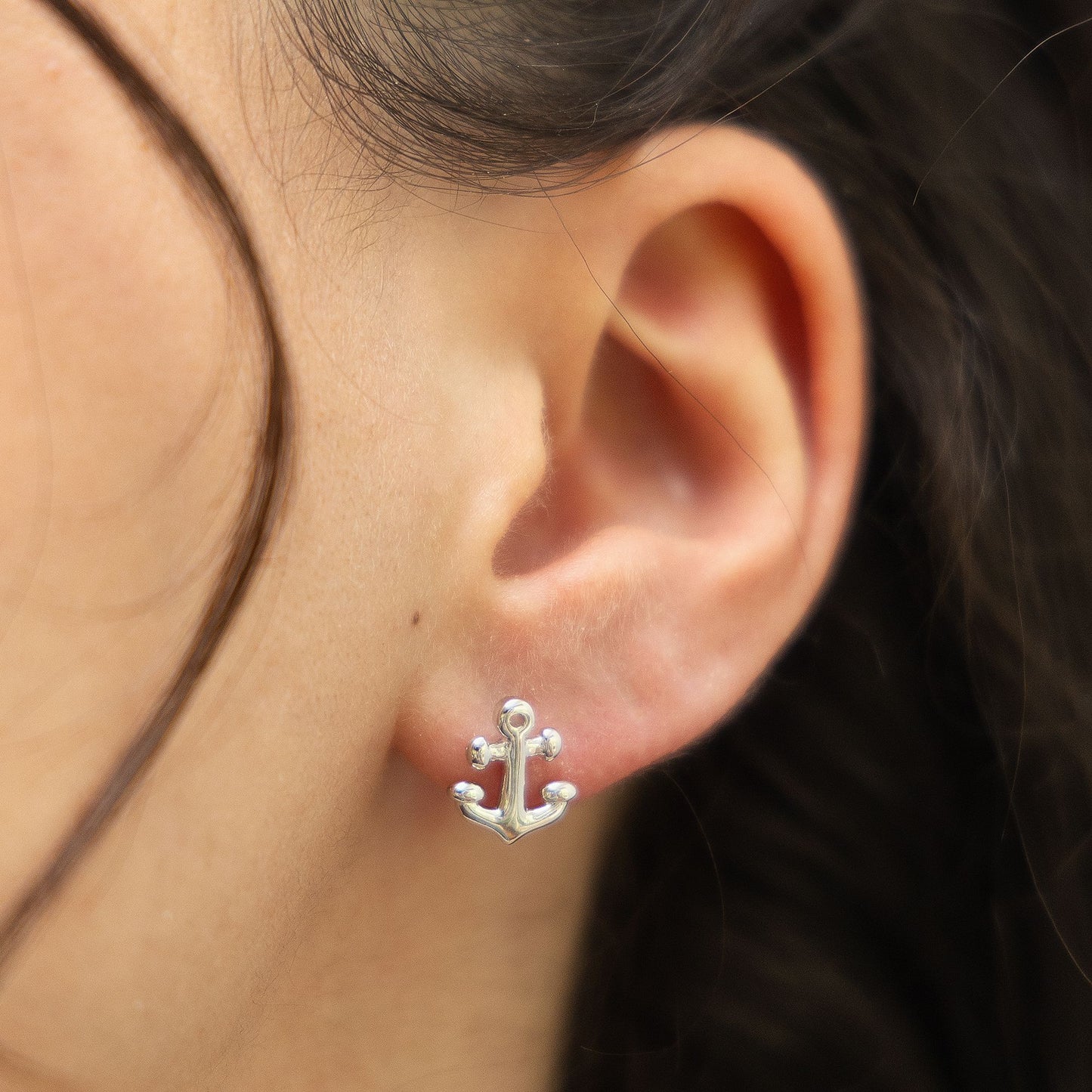 Ohrringe 925/- Sterling Silber rhodiniert 1,1cm ohne