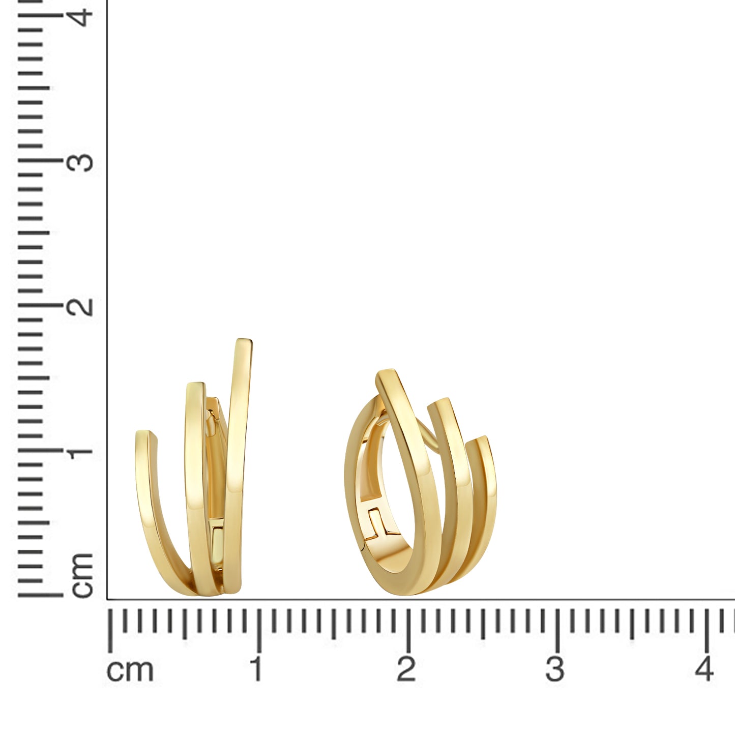 Klappcreolen 925  Sterling Silber vergoldet 925/- Sterling Silber vergoldet 1,9cm ohne