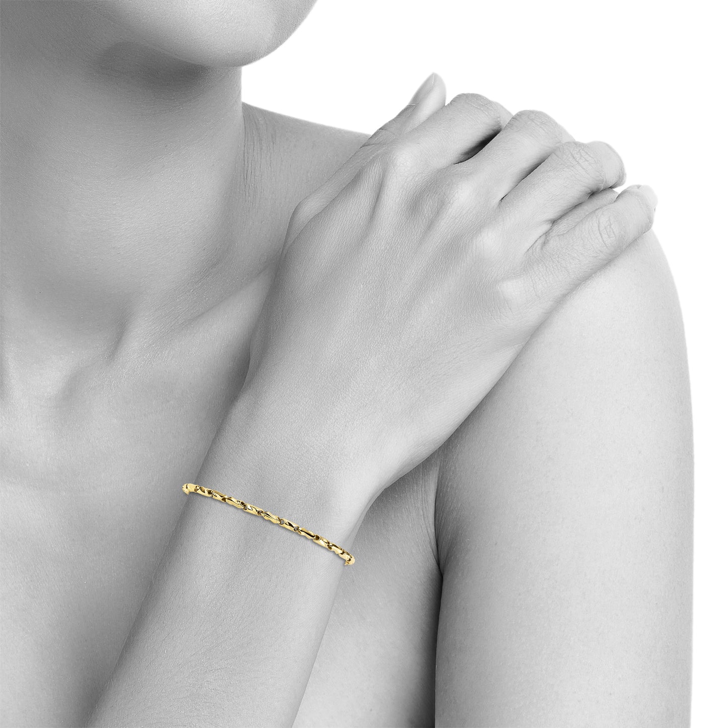 Armband Fantasiekette 375/- Gold 19cm