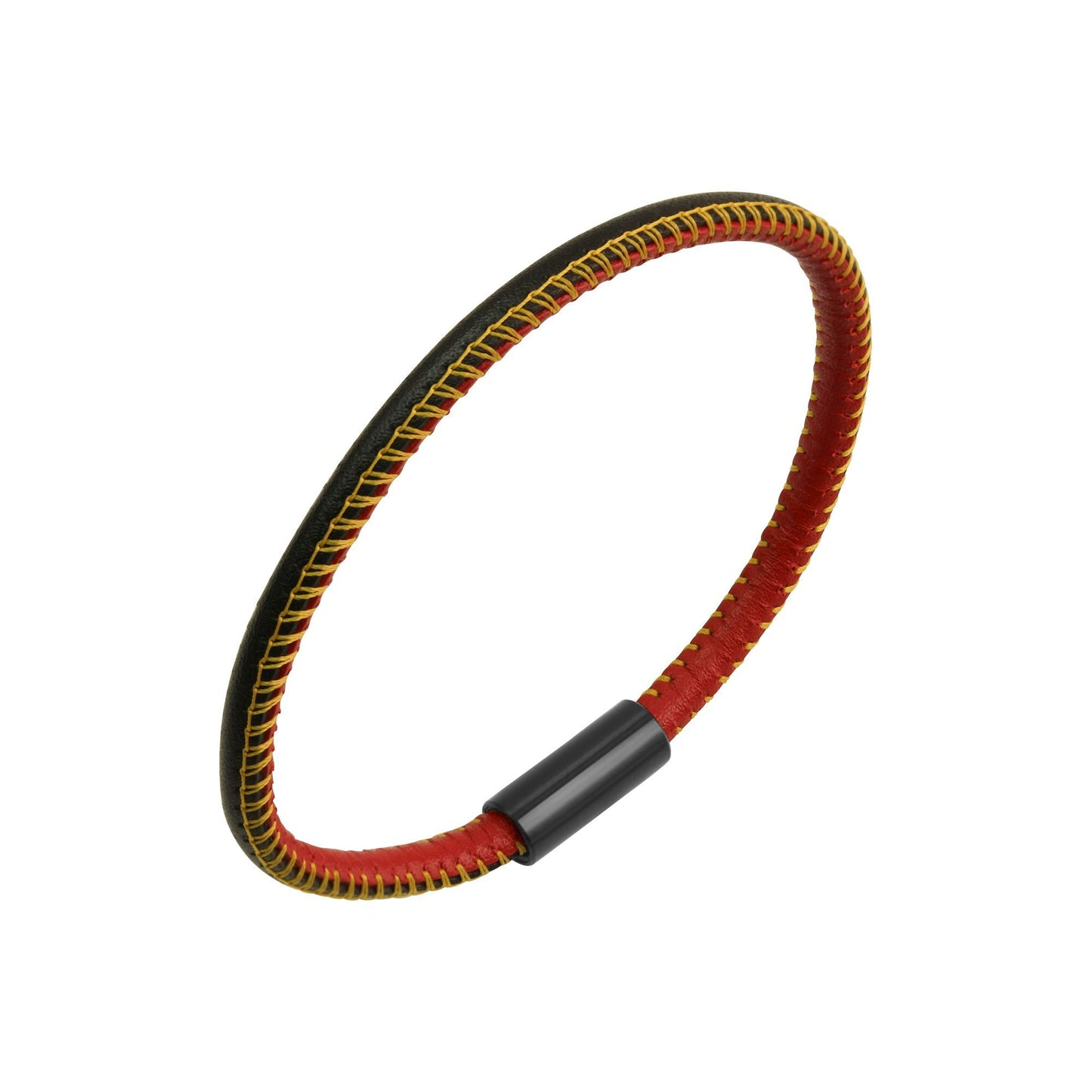 Armband Lederband Edelstahl 23cm