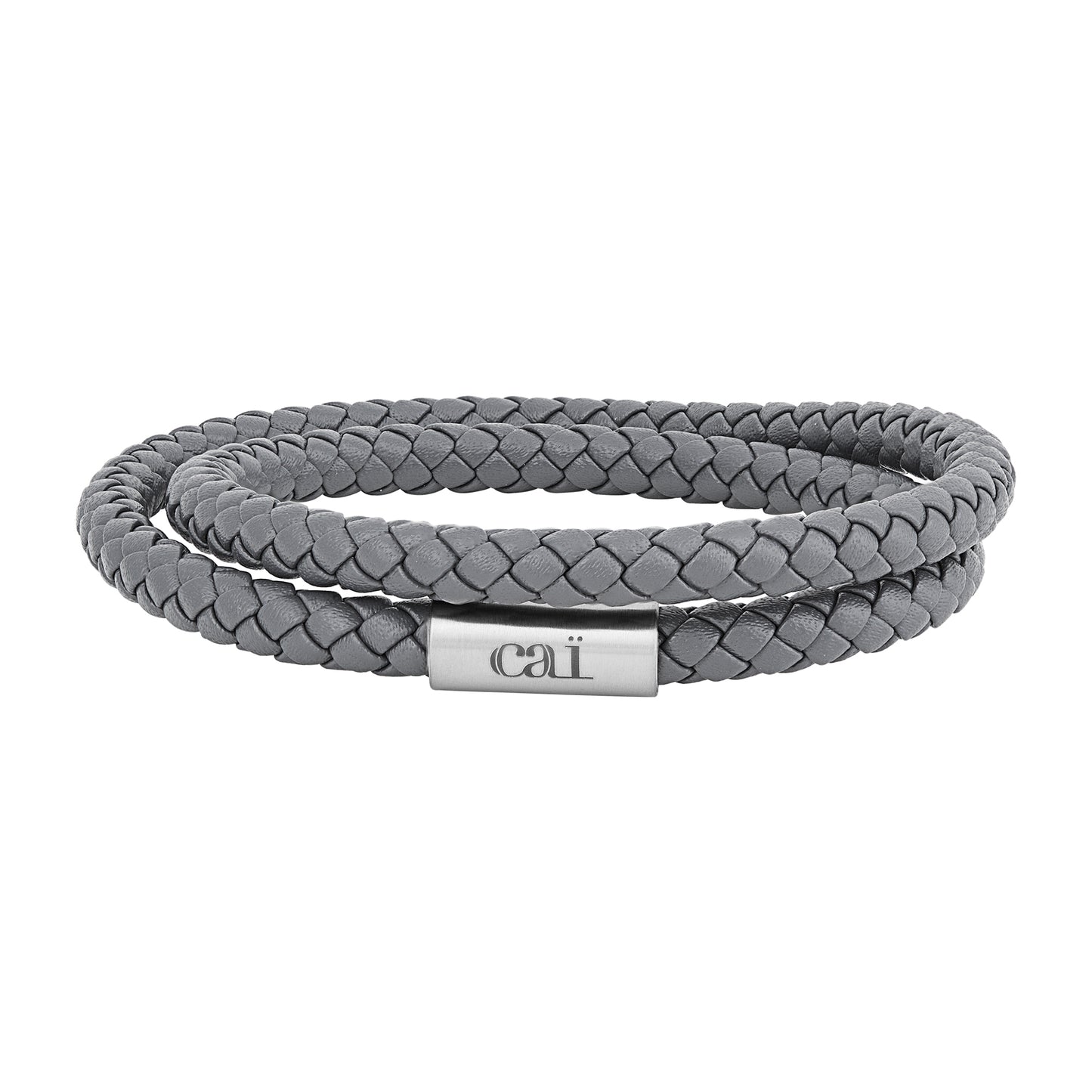 cai Armband Lederband Edelstahl 21cm ohne Stein