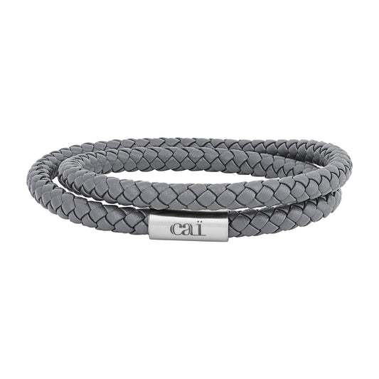 cai Armband Lederband Edelstahl 21cm ohne Stein