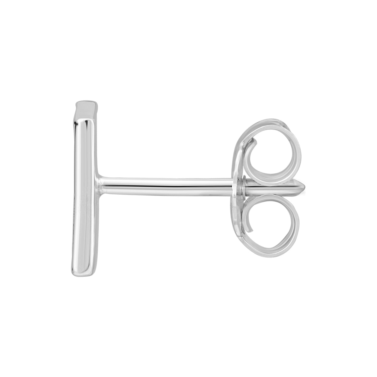 cai Single Ohrstecker Silber 925 rhodiniert 925/- Sterling Silber oxidiert 0,7cm ohne Stein