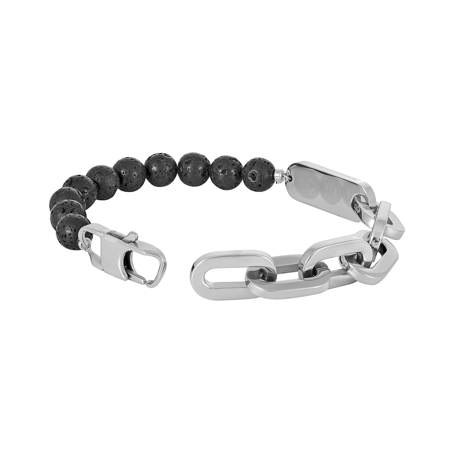 cai Armband Lederband Edelstahl 21cm ohne Stein
