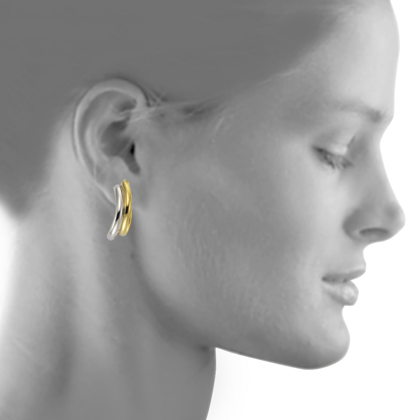 Ohrring 333/- Gold 3,0cm ohne