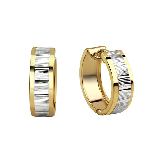 Ohrringe 333/- Gold vergoldet (teil) 1,5cm ohne