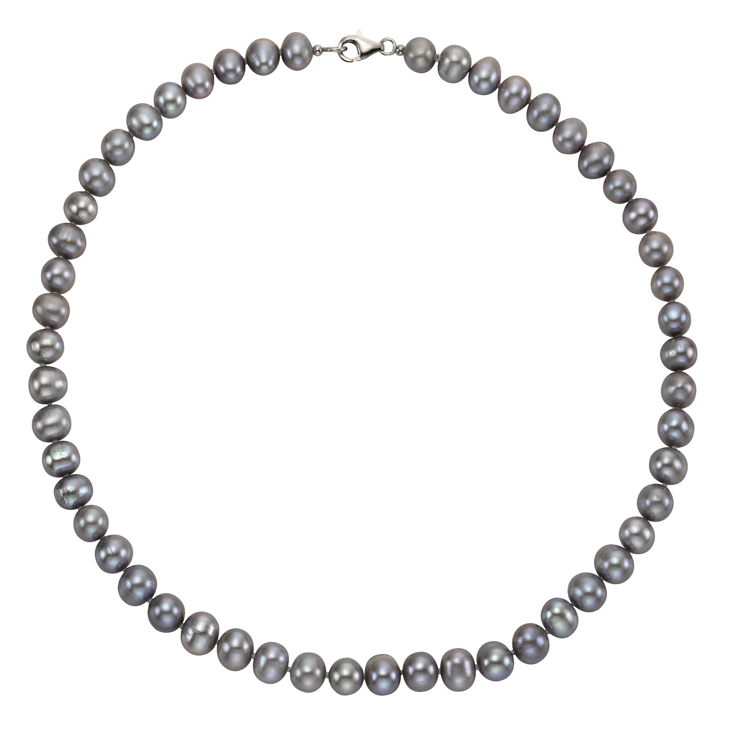 Collier Süßwasserzuchtperlen 925/- Sterling Silber rhodiniert 45cm