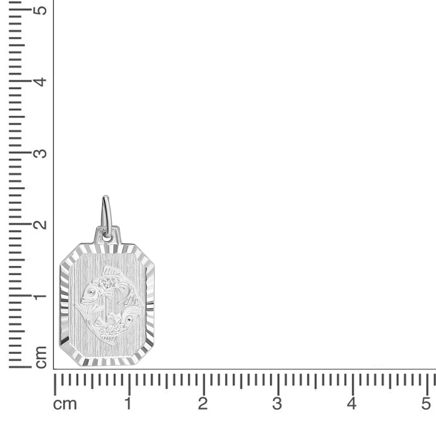 Anhänger Sternzeichen Fische 925/- Sterling Silber rhodiniert 2,2cm