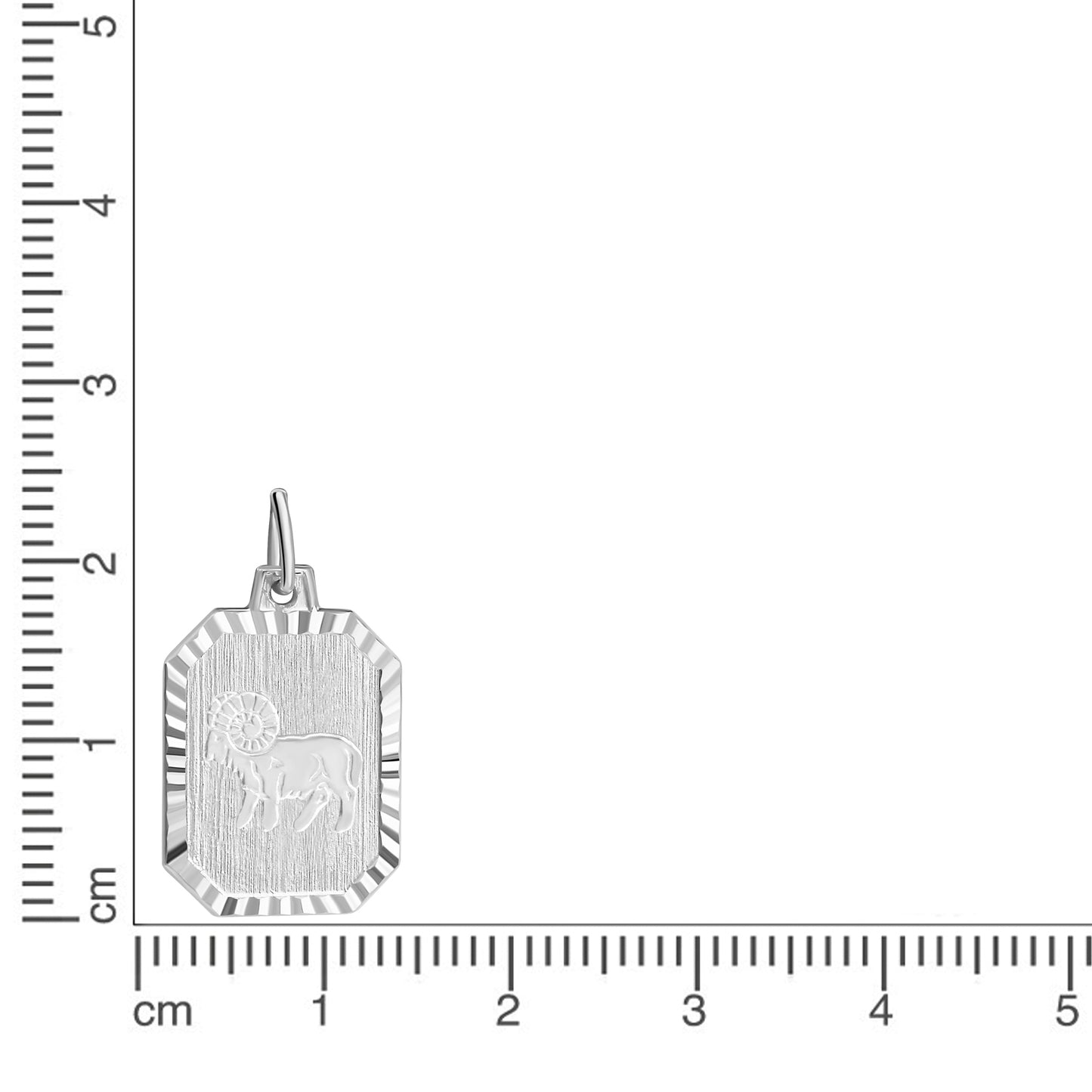 Anhänger Sternzeichen Widder 925/- Sterling Silber rhodiniert 2,2cm