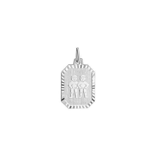 Anhänger Sternzeichen Zwillinge 925/- Sterling Silber rhodiniert 2,2cm