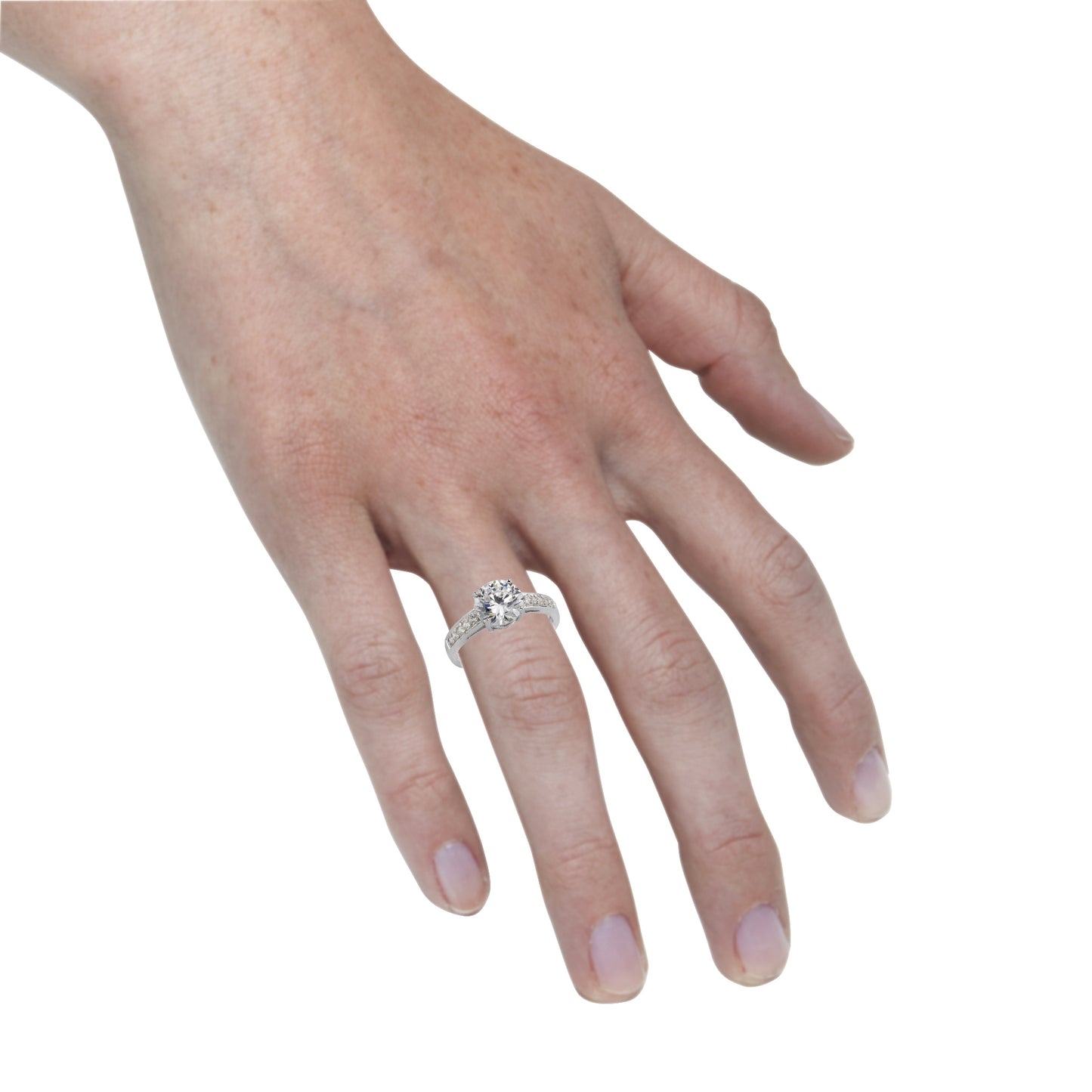 Ring 925/- Sterling Silber rhodiniert Zirkonia