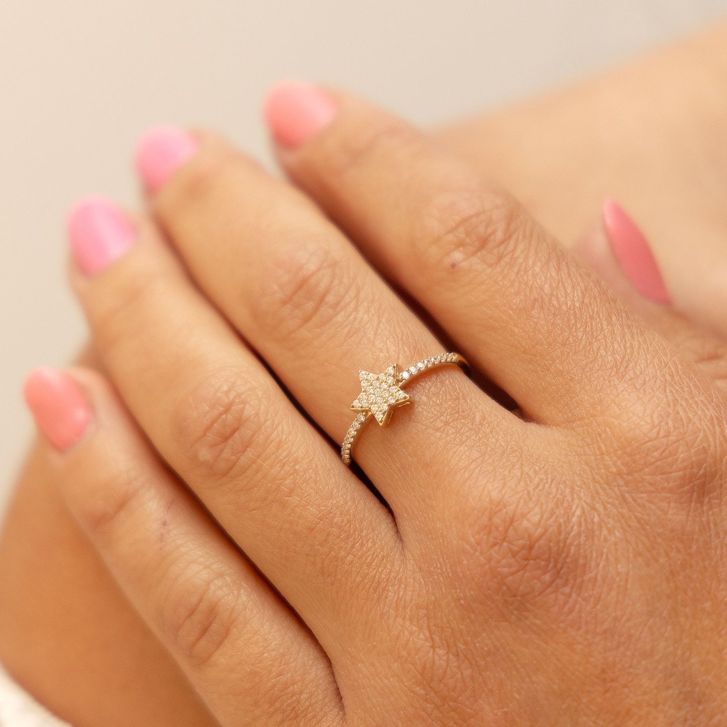 Ring 375/- Gold rhodiniert (teil) Zirkonia