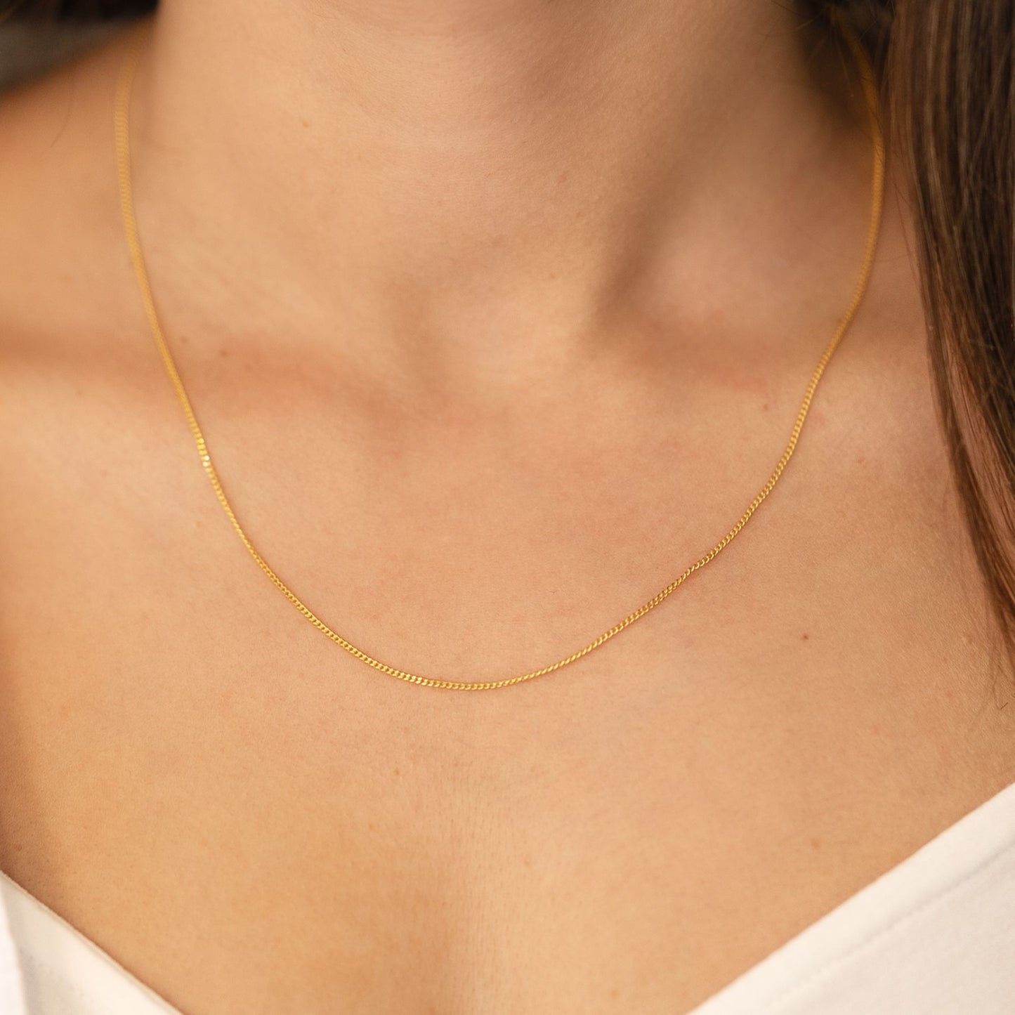 Halskette Panzerkette 925/- Sterling Silber vergoldet 45cm