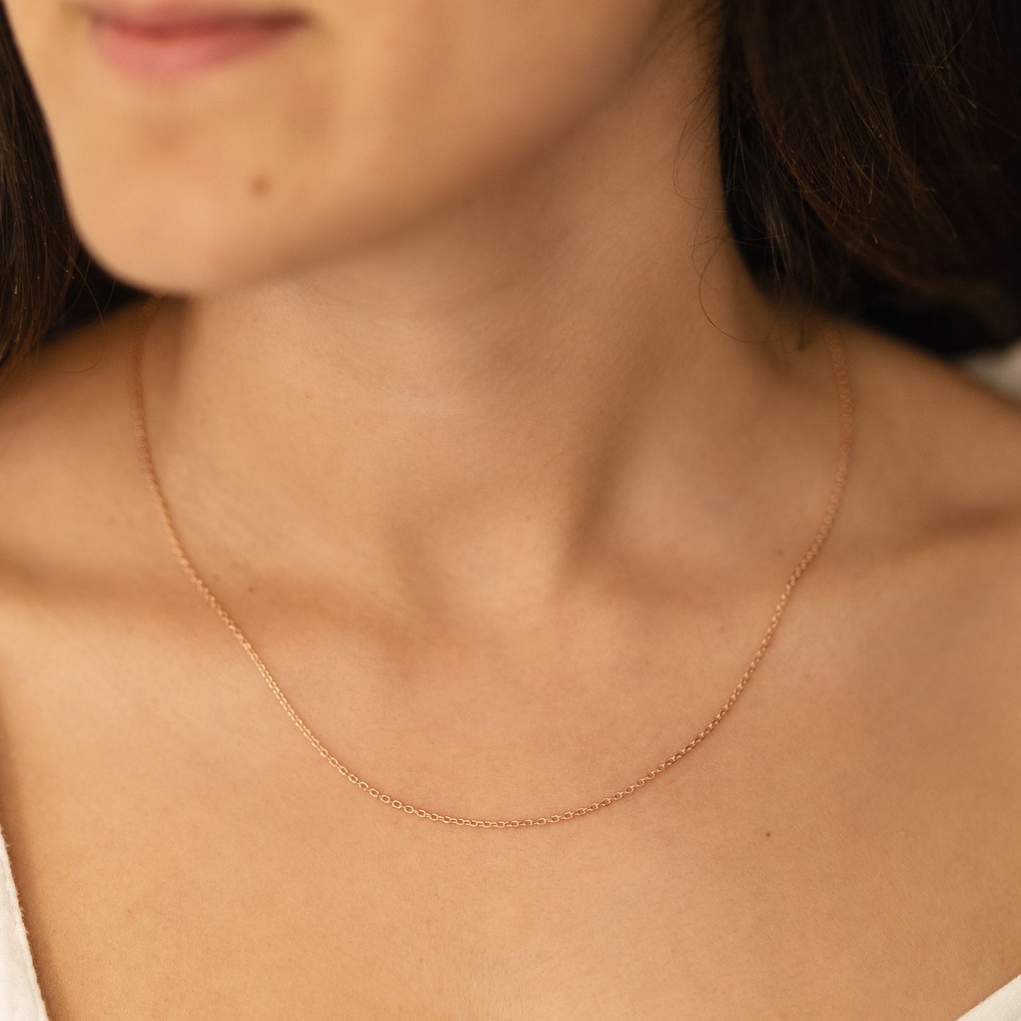 Collier Ankerkette 925/- Sterling Silber rotvergoldet 46,0cm