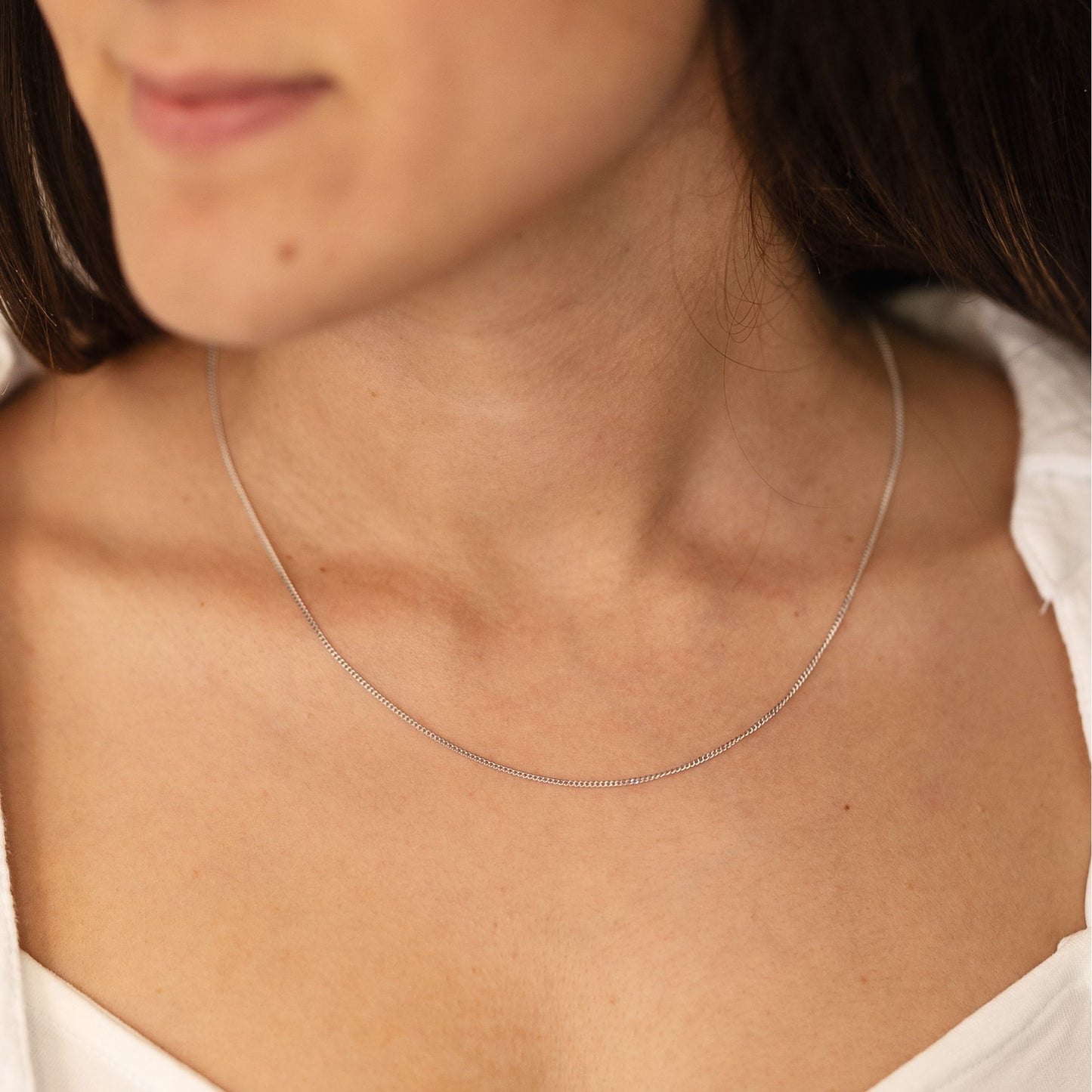 Collier Schlangenkette 925/- Sterling Silber rhodiniert 47,0cm