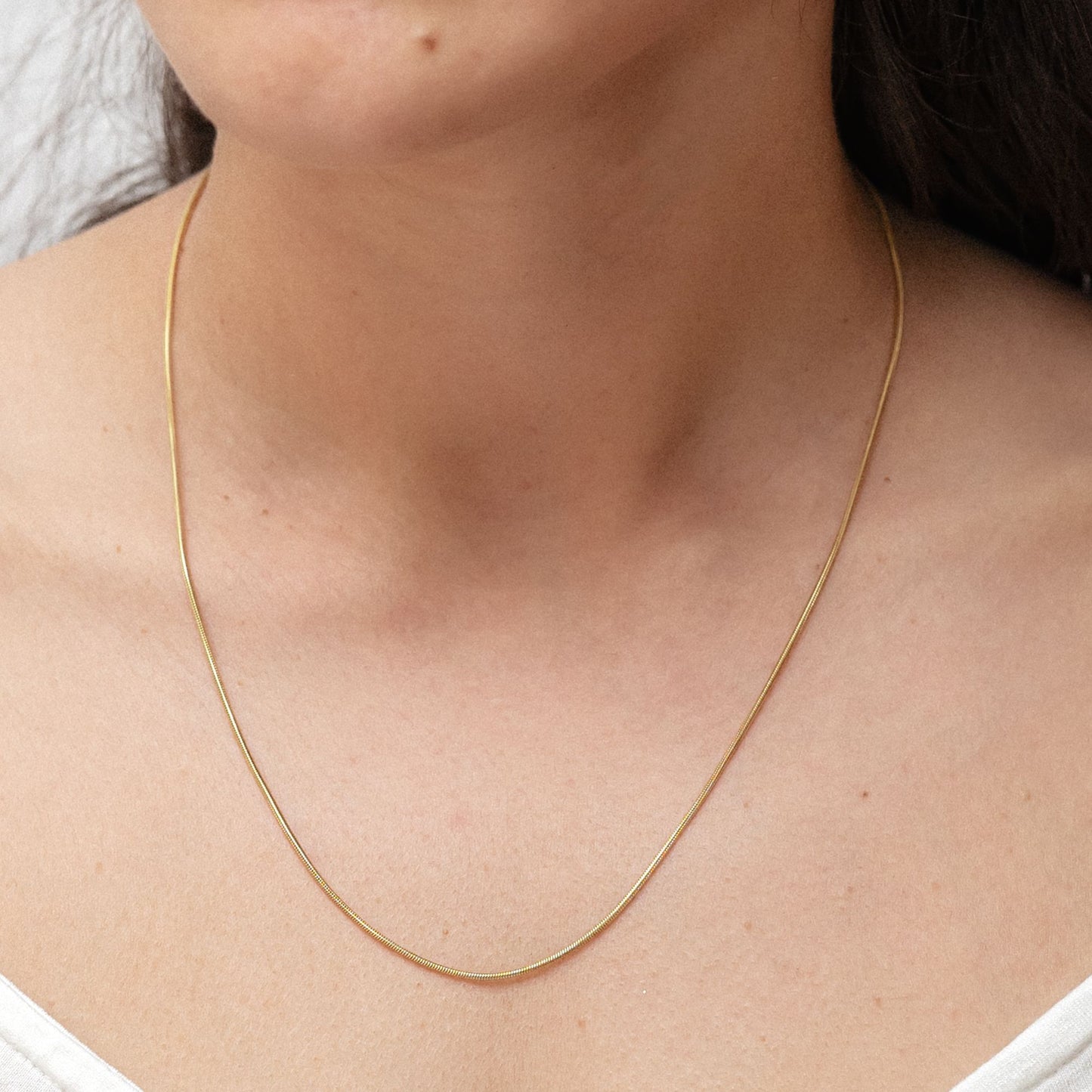 Collier Schlangenkette 925/- Sterling Silber vergoldet 42cm