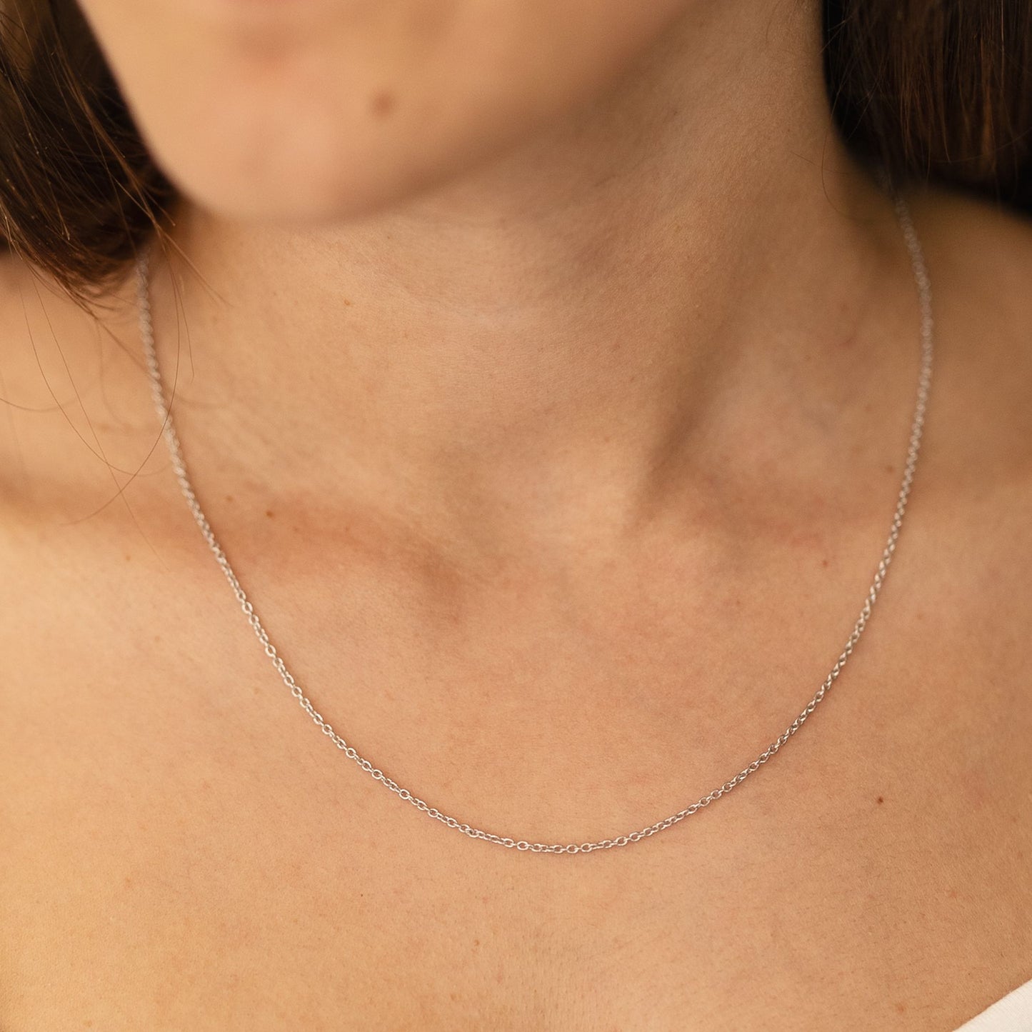 Halskette Ankerkette 925/- Sterling Silber rhodiniert 45cm