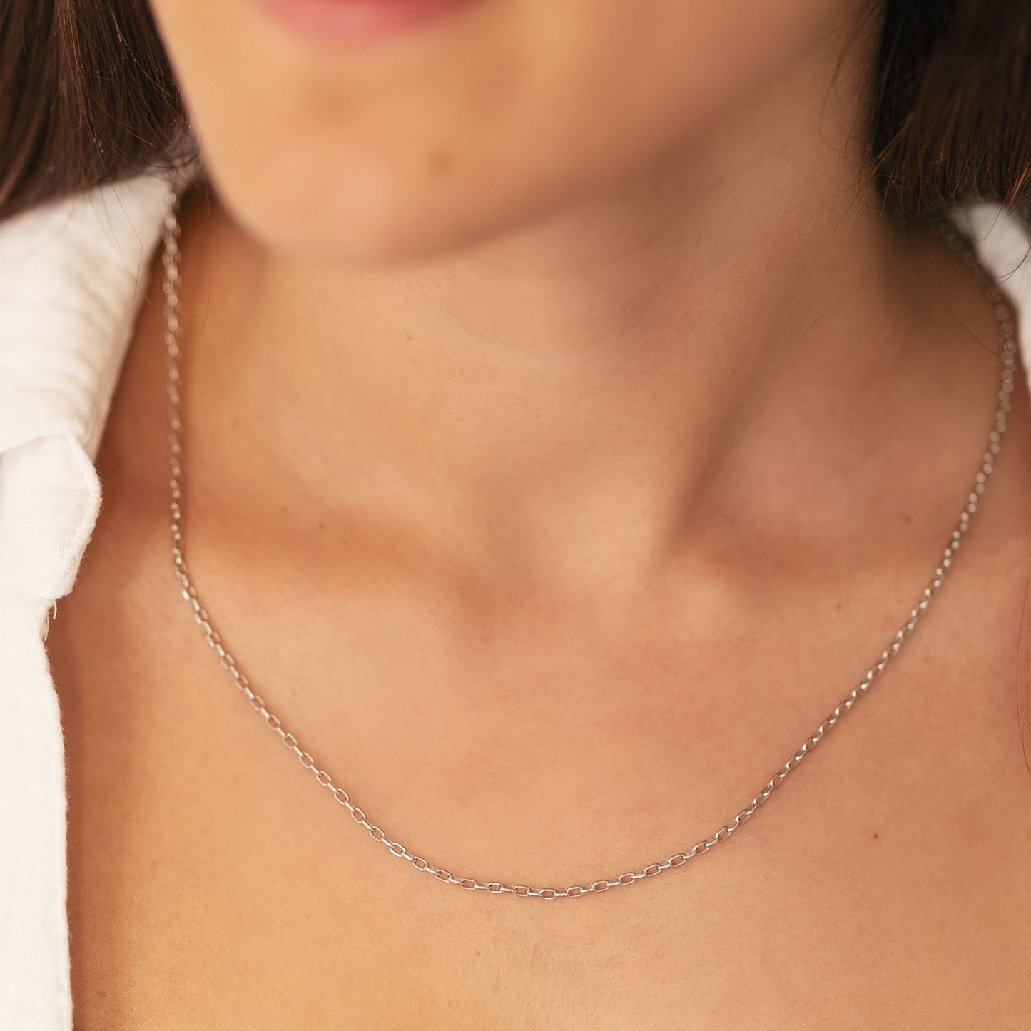 Collier Ankerkette 925/- Sterling Silber rhodiniert 60 cm