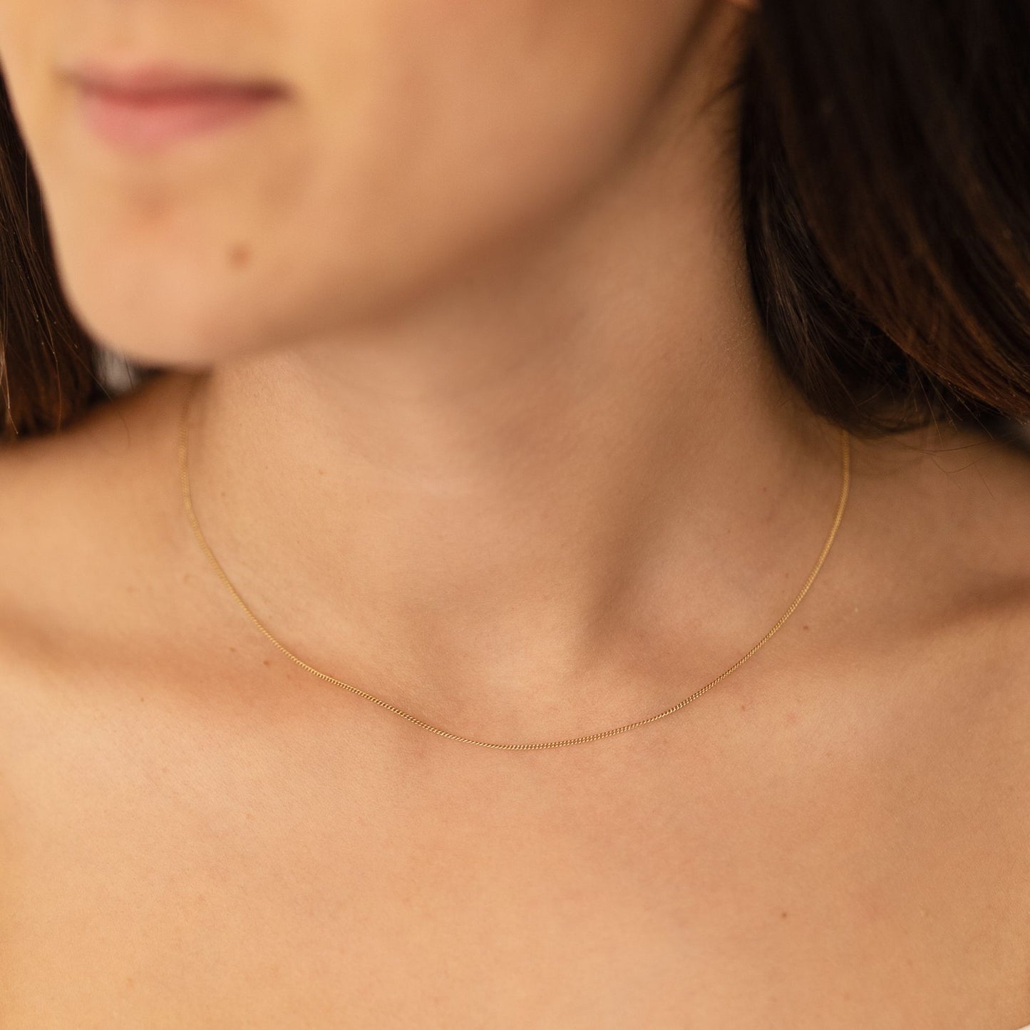 Halskette Flachpanzerkette 585/- Gold 38,0cm