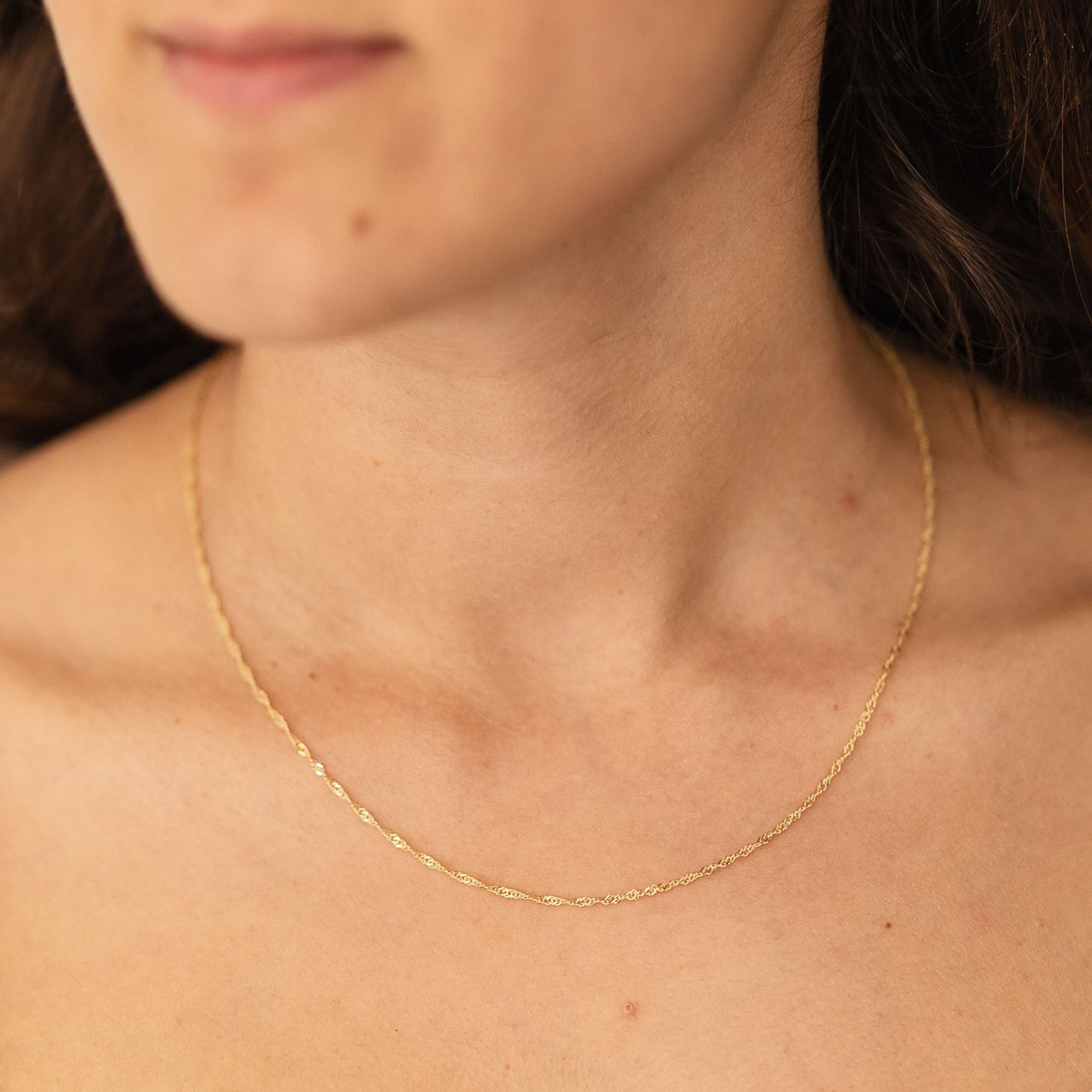 Halskette Singapurkette 375/- Gold 43cm