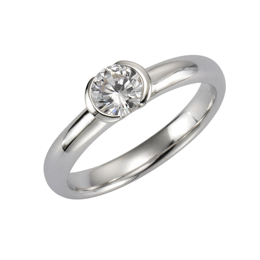 Ring 925/- Sterling Silber rhodiniert Zirkonia