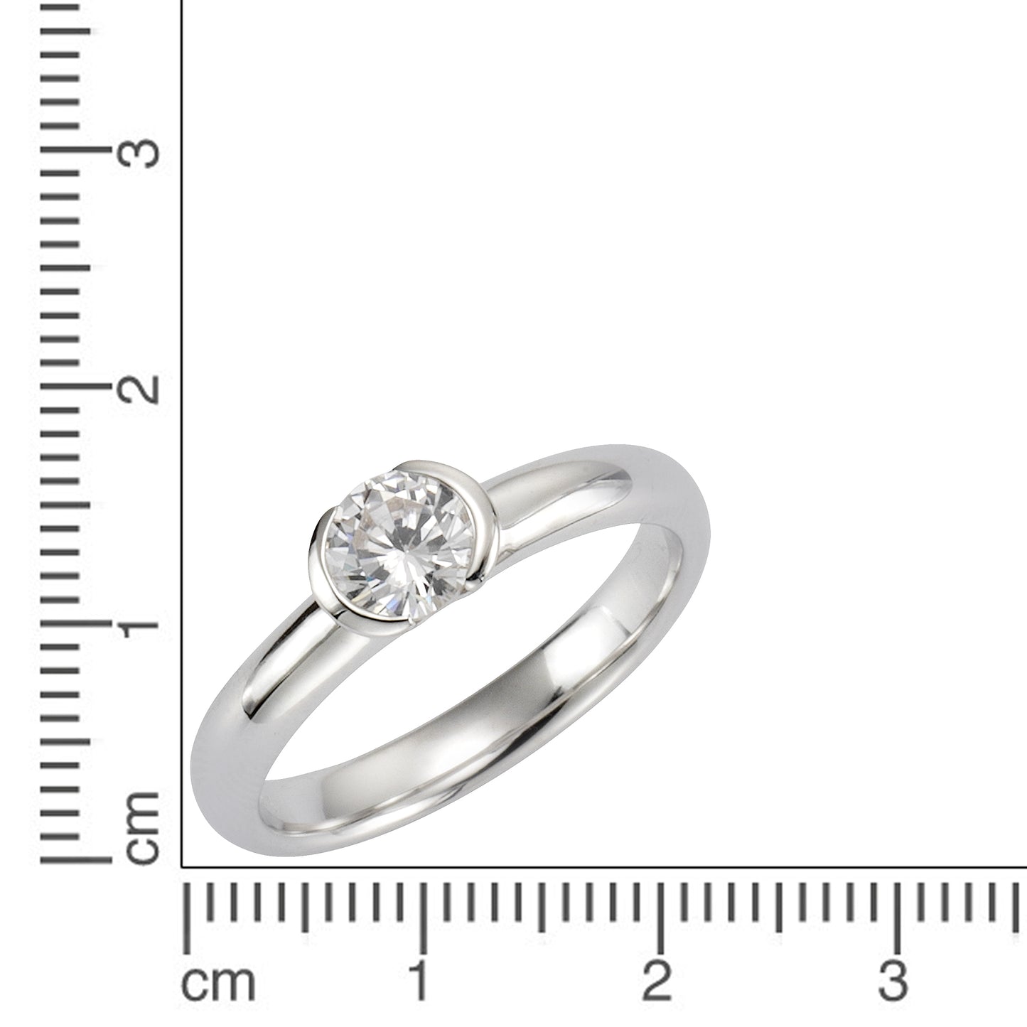 Ring 925/- Sterling Silber rhodiniert Zirkonia