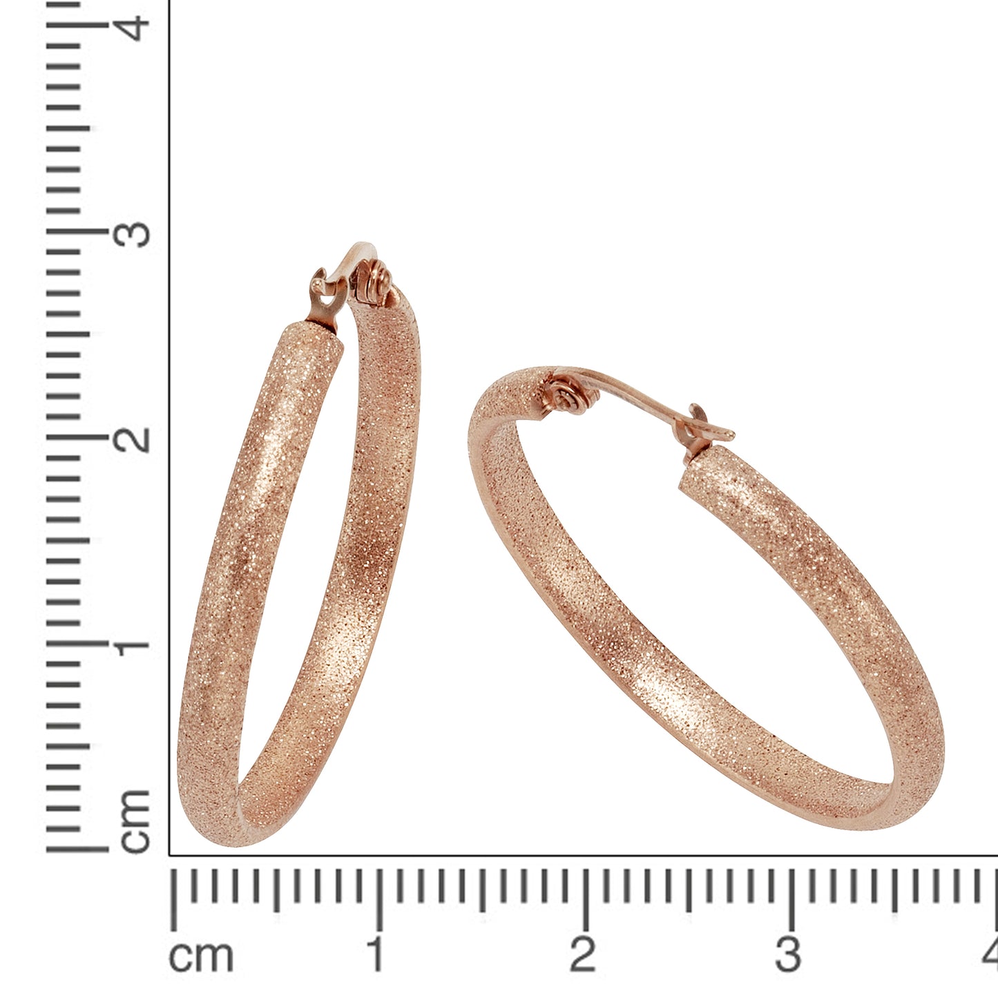 Creolen Edelstahl rotvergoldet 3,4cm ohne