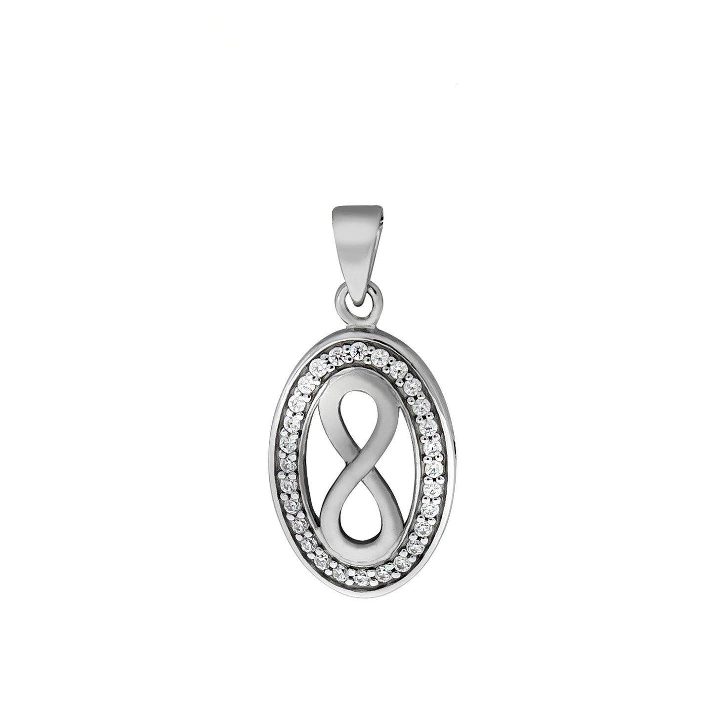 Anhänger 925/- Sterling Silber rhodiniert 2,1cm Zirkonia