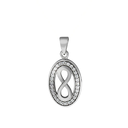 Anhänger 925/- Sterling Silber rhodiniert 2,1cm Zirkonia
