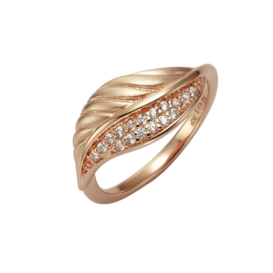 Ring 925/- Sterling Silber rotvergoldet Zirkonia