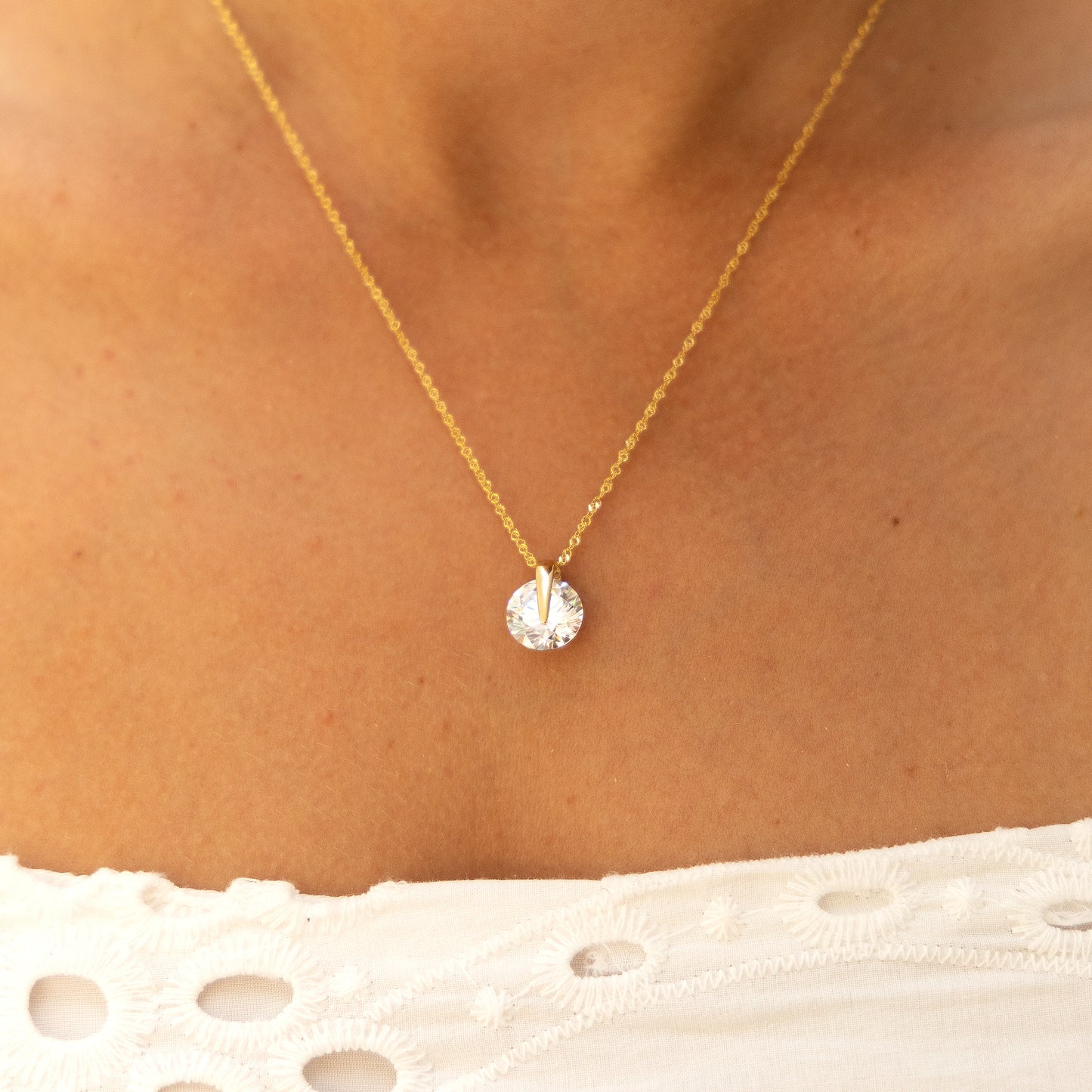 Halskette Singapurkette 333/- Gold 42cm Zirkonia