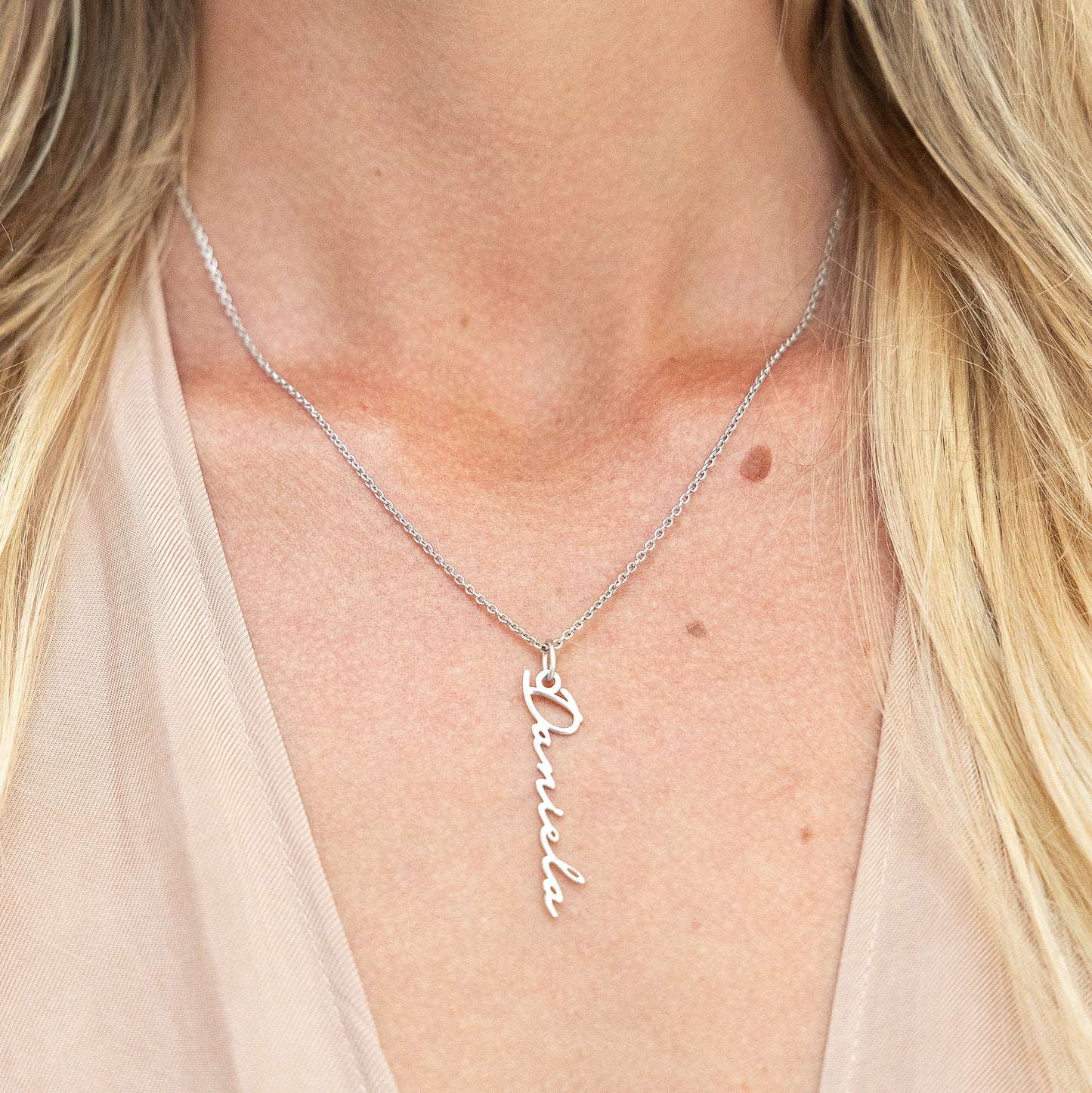 Anhänger mit Kette Ankerkette 925/- Sterling Silber rhodiniert 45,0cm