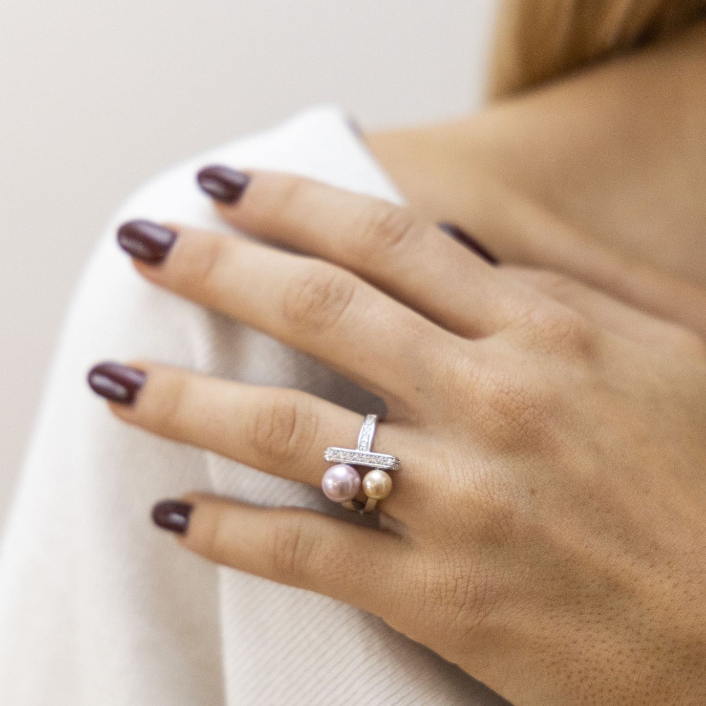 Ring 925/- Sterling Silber rhodiniert Zirkonia