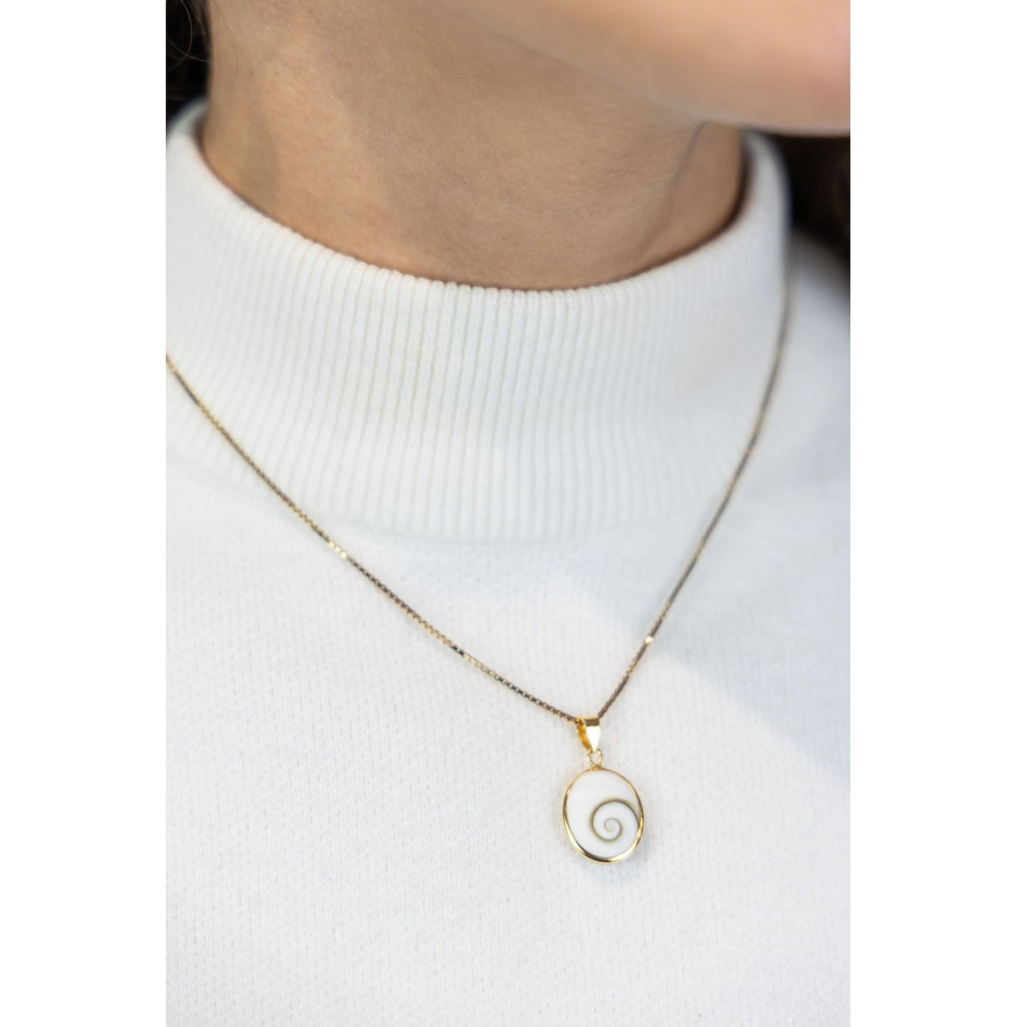 Anhänger 925/- Sterling Silber vergoldet 2,6cm Muschel