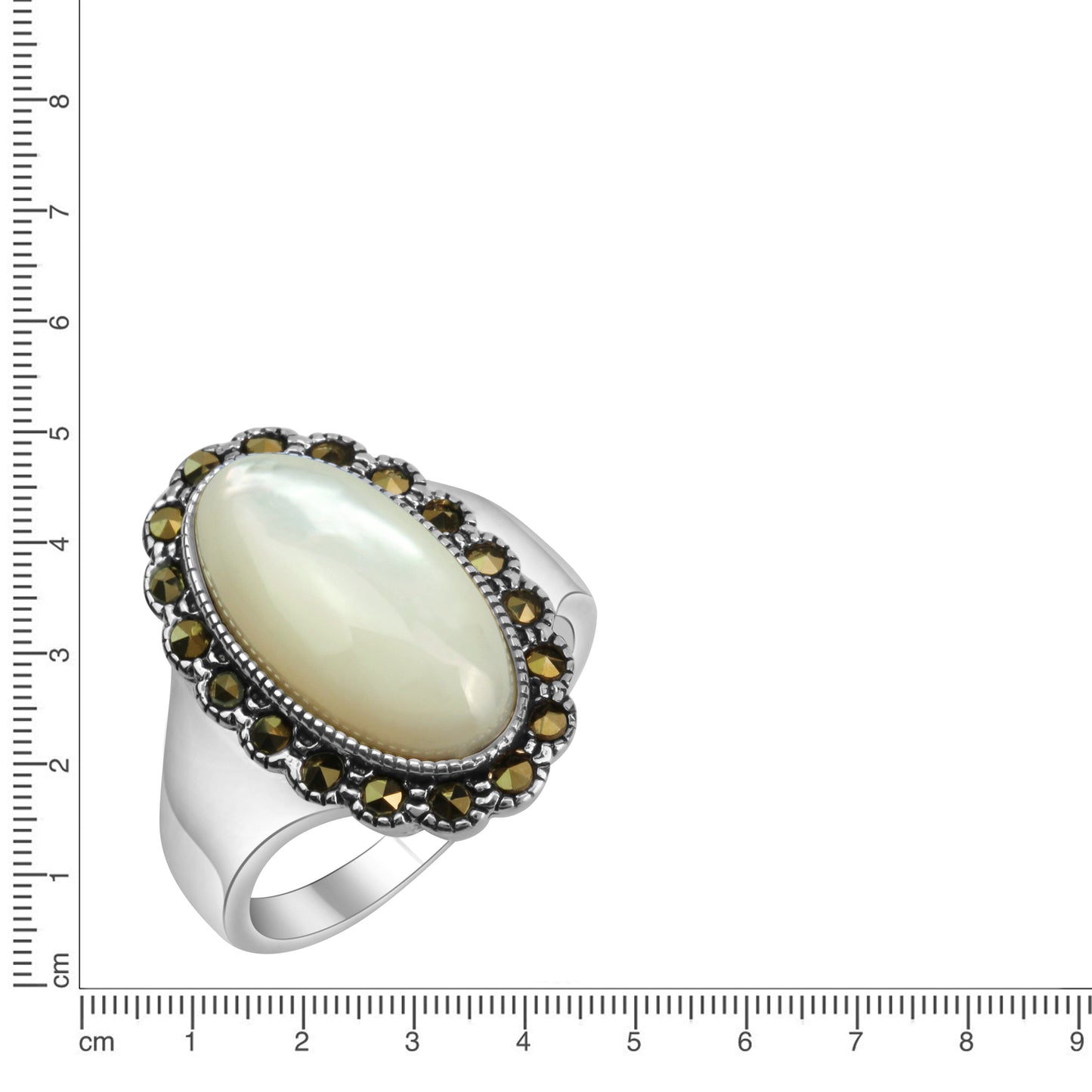 Ring 925/- Sterling Silber oxydiert Markasit