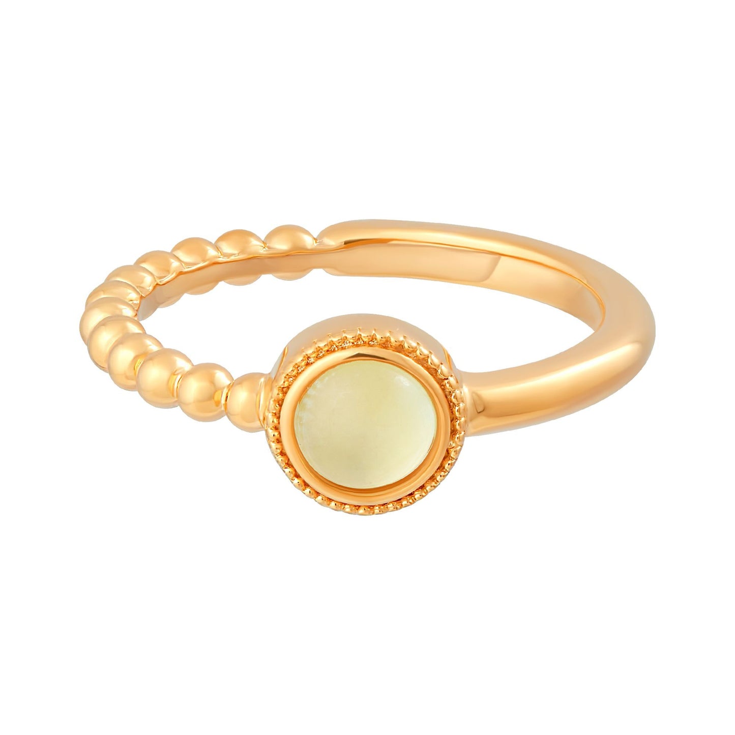 cai Ring 925/- Sterling Silber vergoldet Prehnit