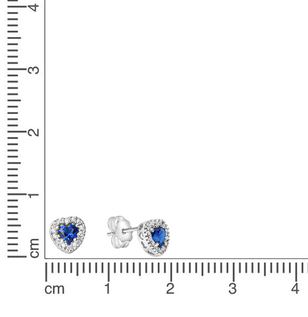 Ohrstecker 375/- Gold Rhodiniert 0,7cm Zirkonia