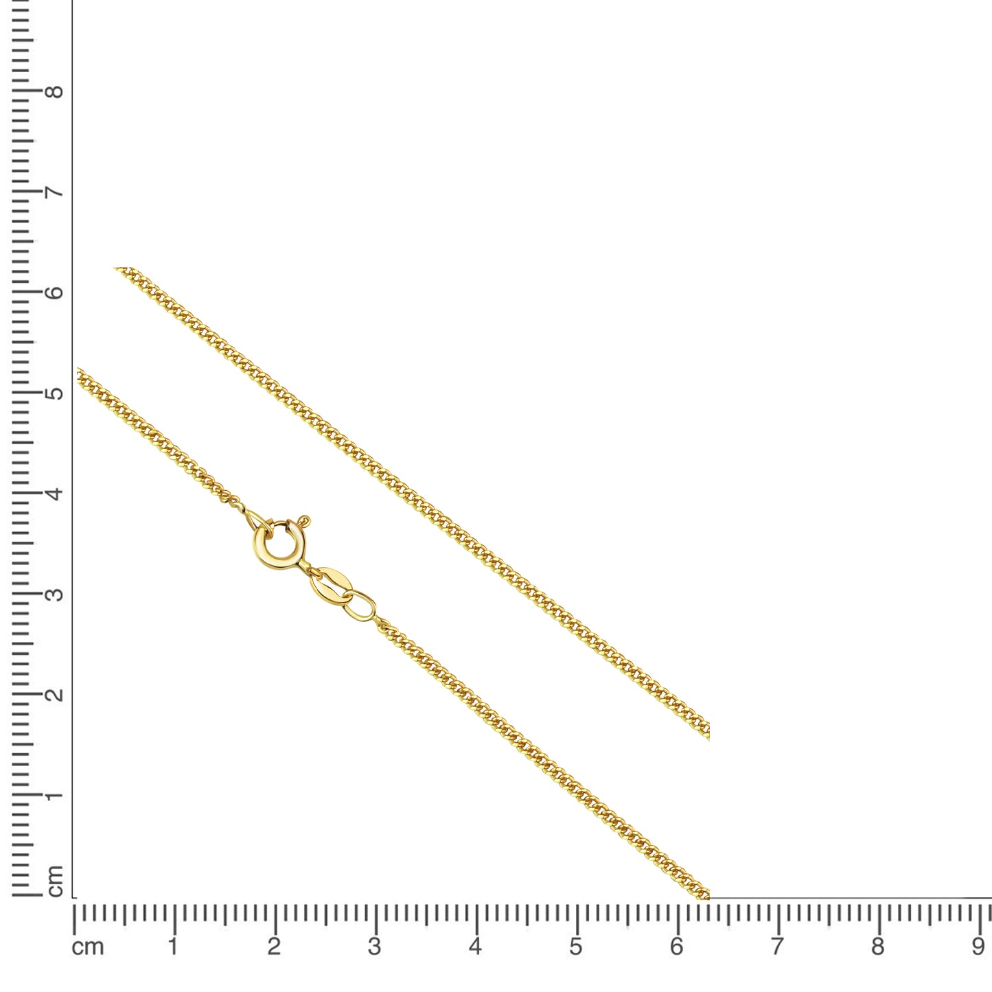 Kette Panzerkette 925/- Sterling Silber vergoldet 45cm