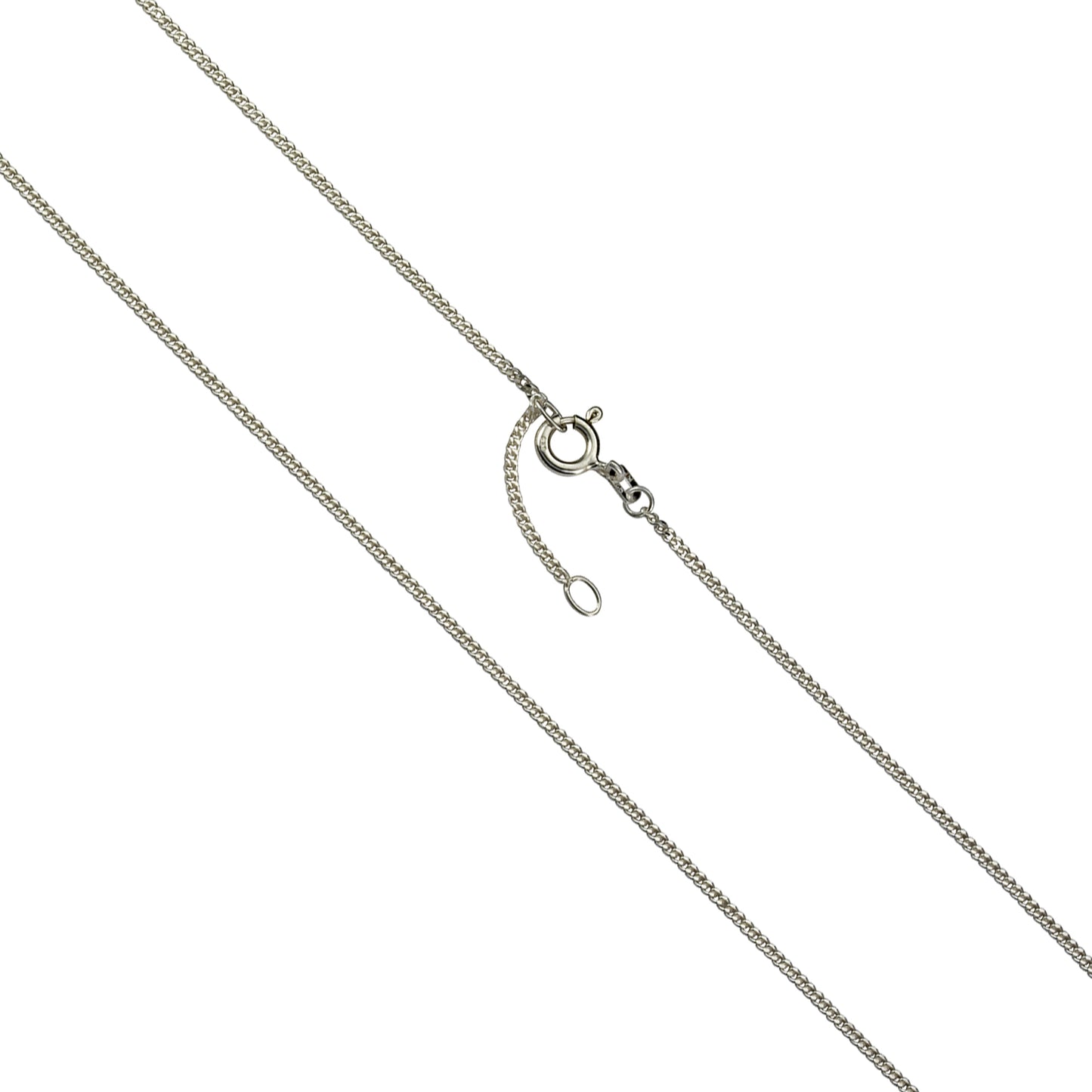 Kette Panzerkette 925/- Sterling Silber Rhodiniert 38cm