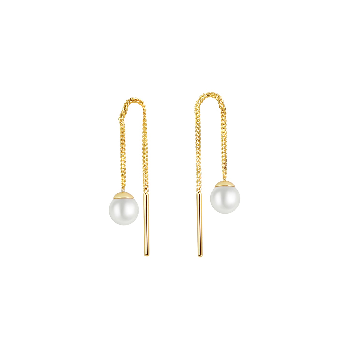 Ohrhänger 333/- Gold 5,5cm Süßwasserzuchtperle