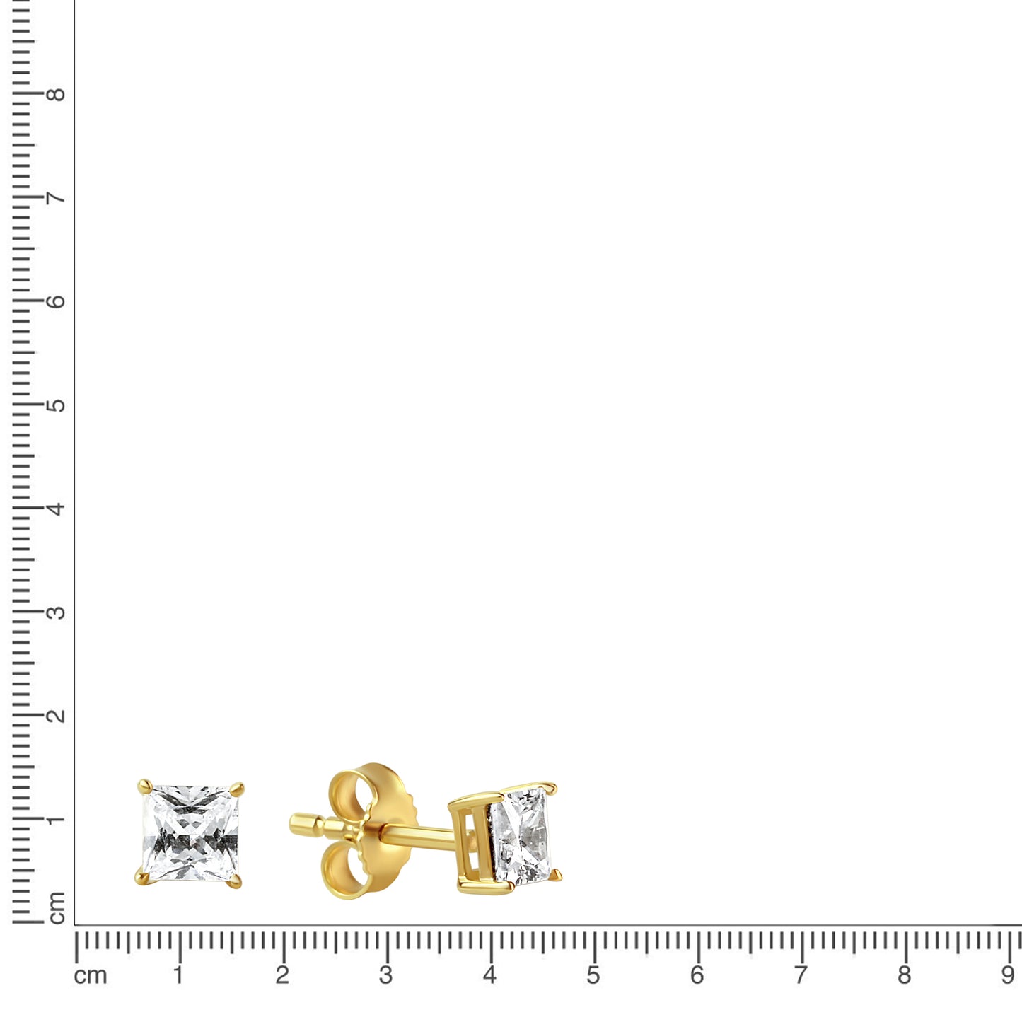 Ohrstecker 333/- Gold 0,4cm Zirkonia