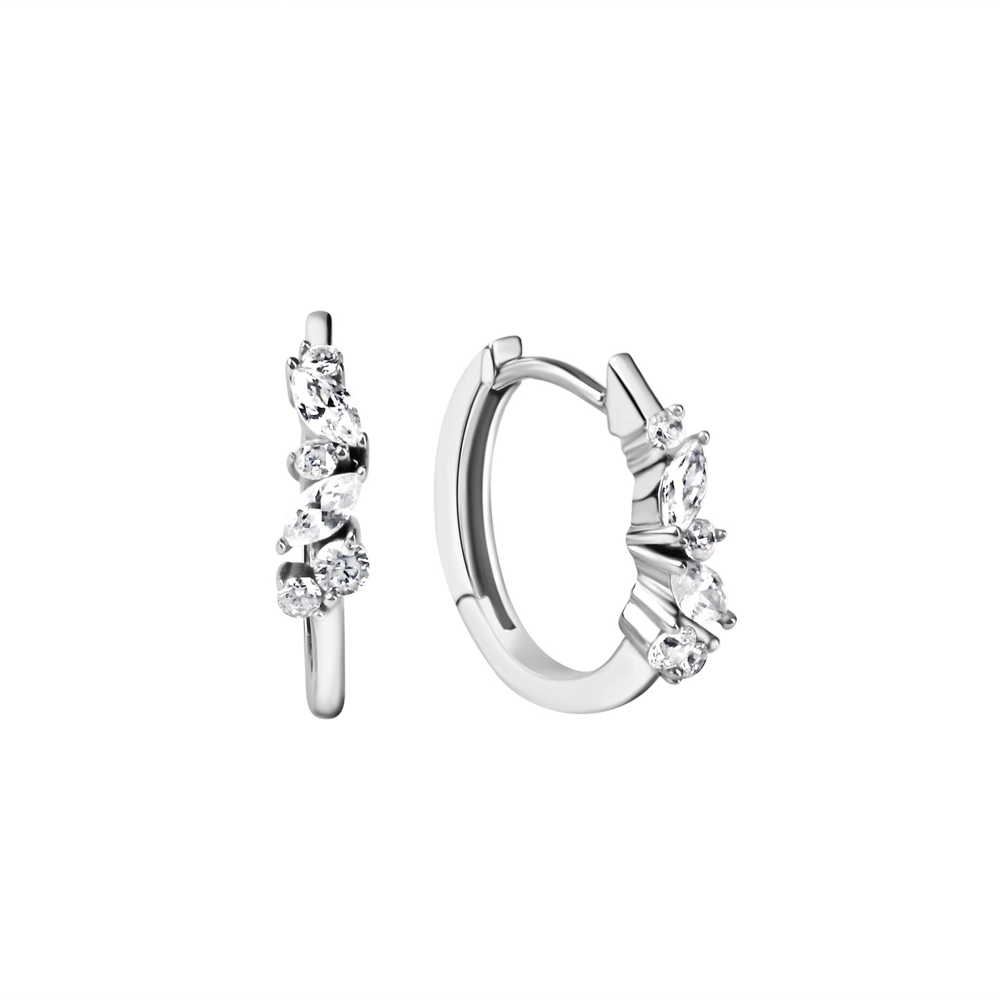 Creolen 375/- Gold 1,5cm Zirkonia