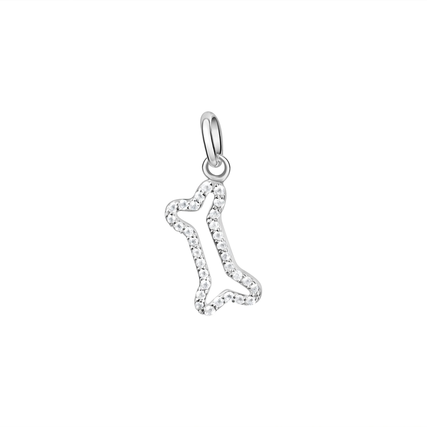 Anhänger 925/- Sterling Silber Rhodiniert 1,9cm Zirkonia
