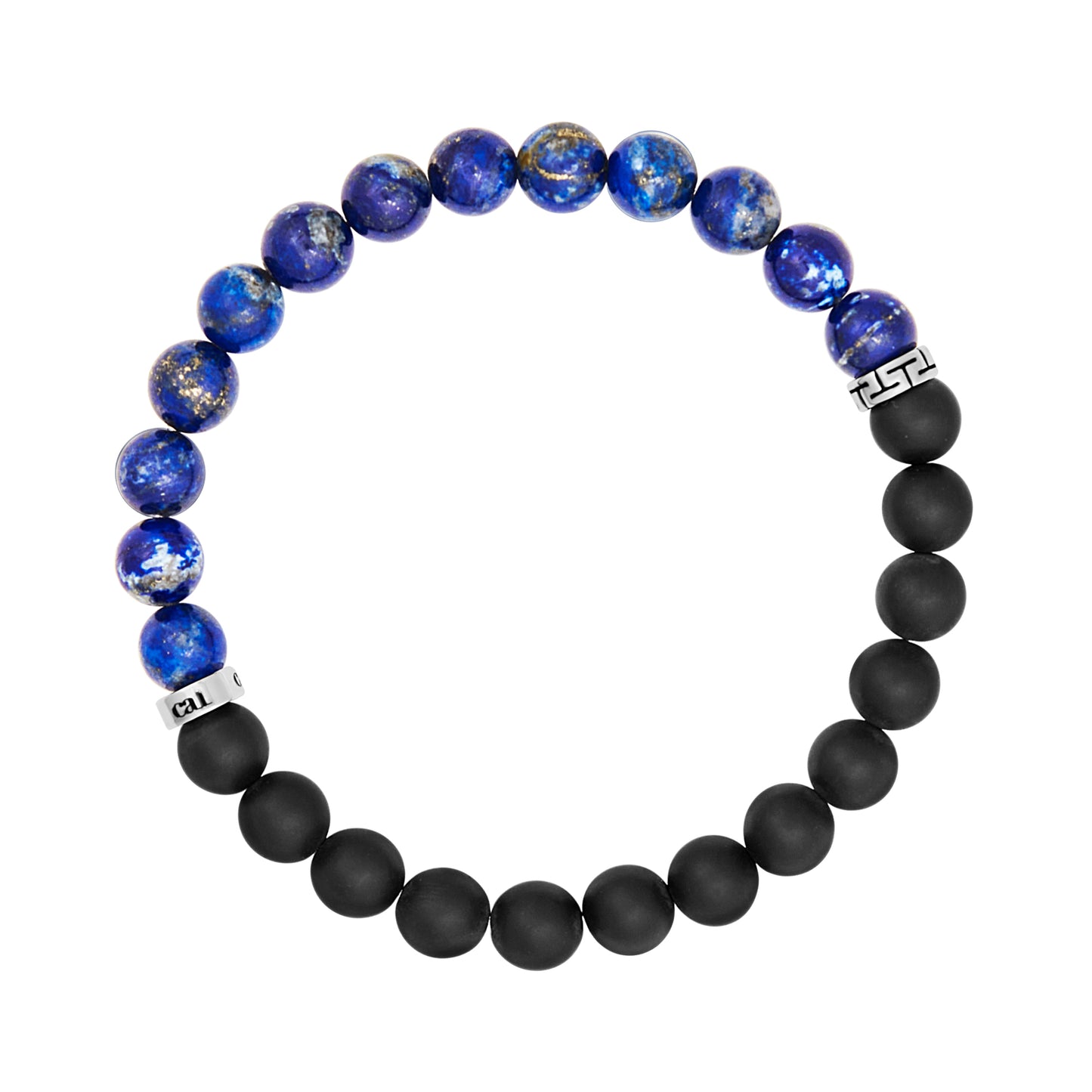 cai Stretch-Armband Stretch-Armband Edelstahl 21cm Onyx