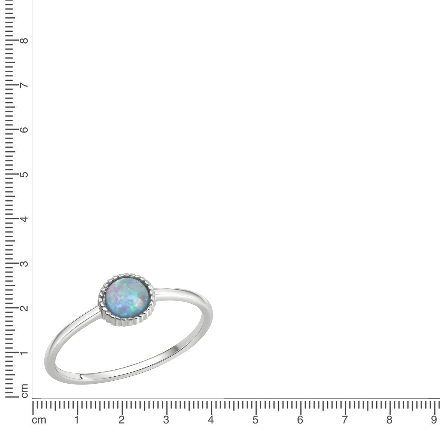 Ring 925/- Sterling Silber Rhodiniert Opal