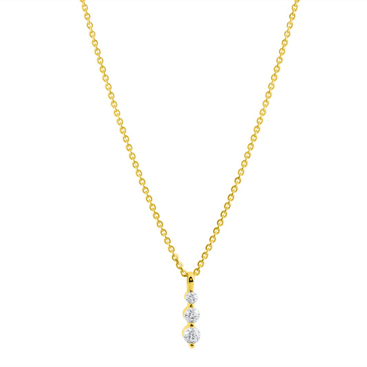 Anhänger mit Kette Ankerkette 333/- Gold 45,0cm Zirkonia